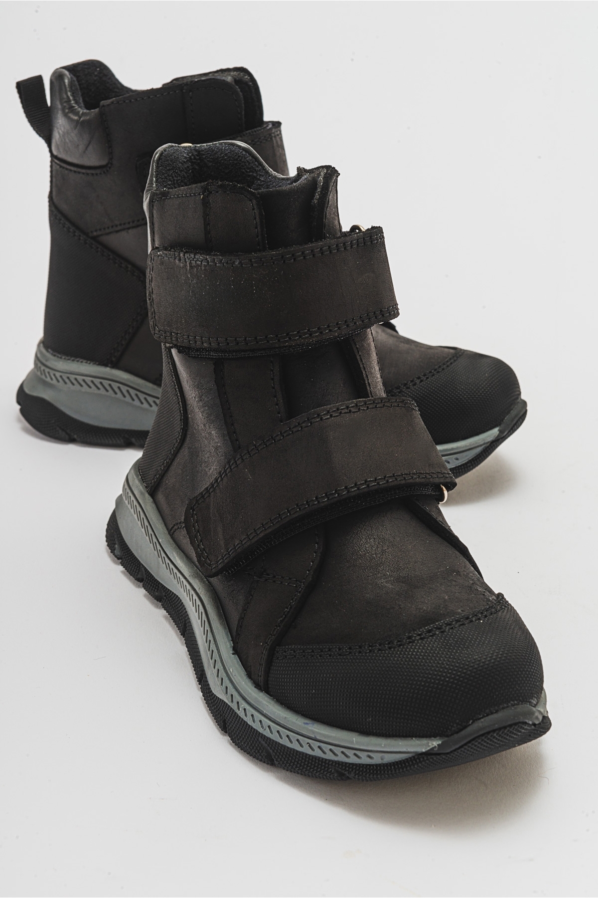 Erkek Çocuk Siyah Hakiki Deri Anatomik Günlük Bot - Görsel 3