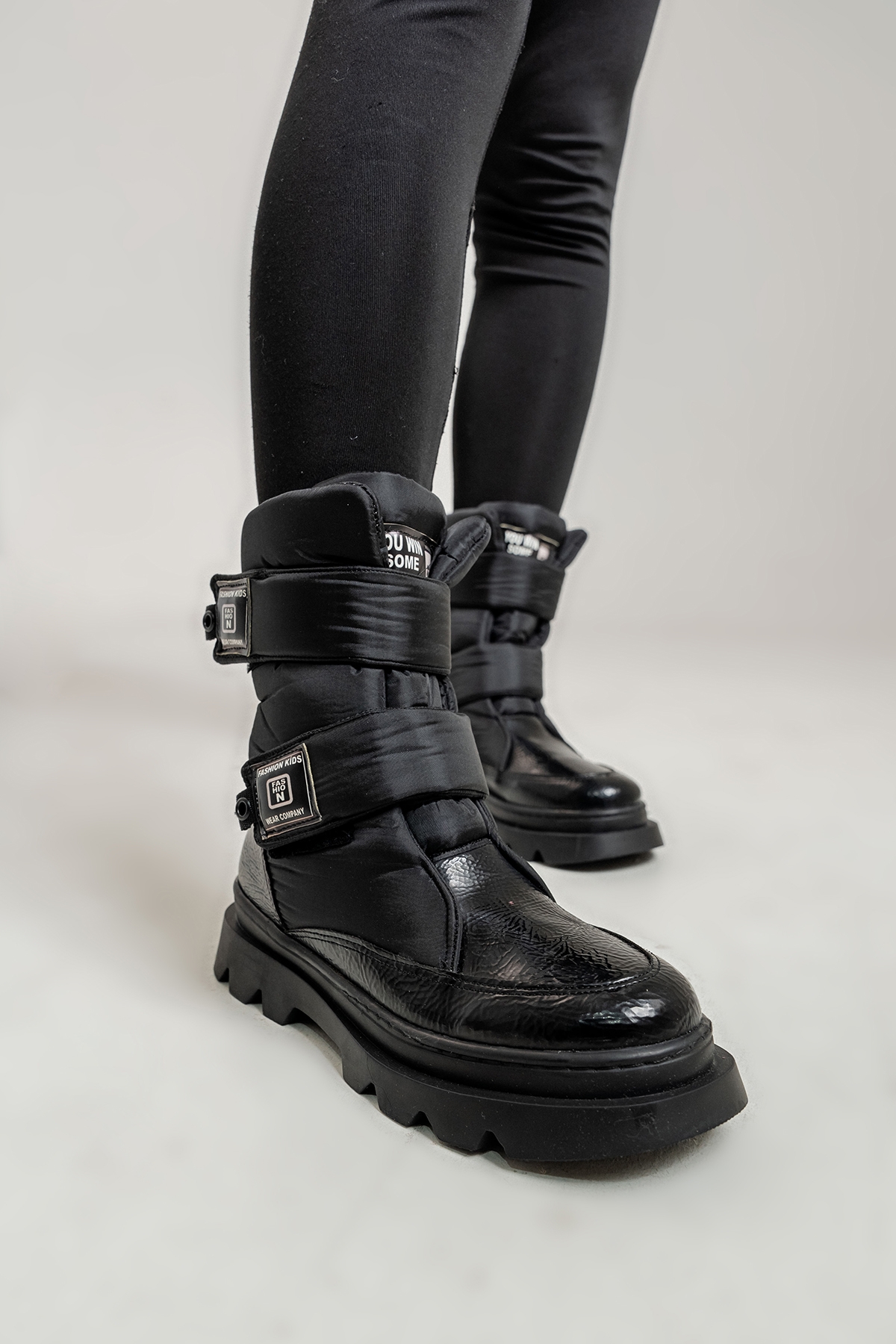 Kız Çocuk Siyah Rugan Deri Anatomik Günlük Bot - Görsel 2