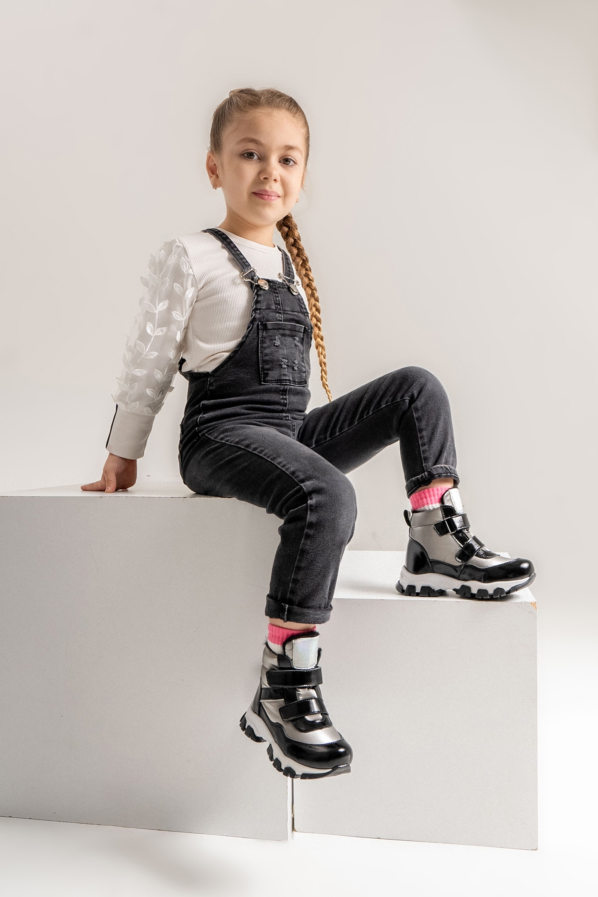 Kız Çocuk Platin Hakiki Deri Anatomik Günlük Bot - Görsel 2
