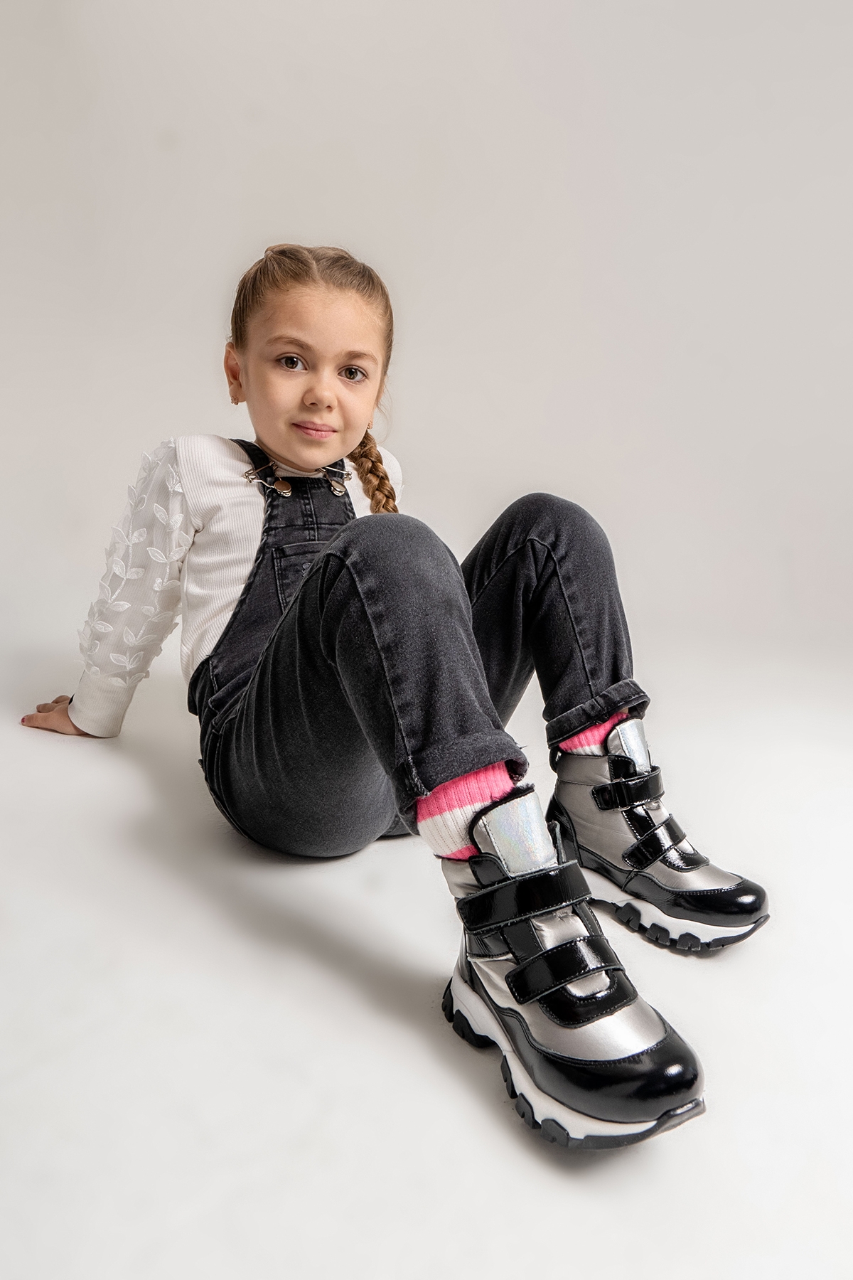 Kız Çocuk Platin Hakiki Deri Anatomik Günlük Bot - Görsel 3