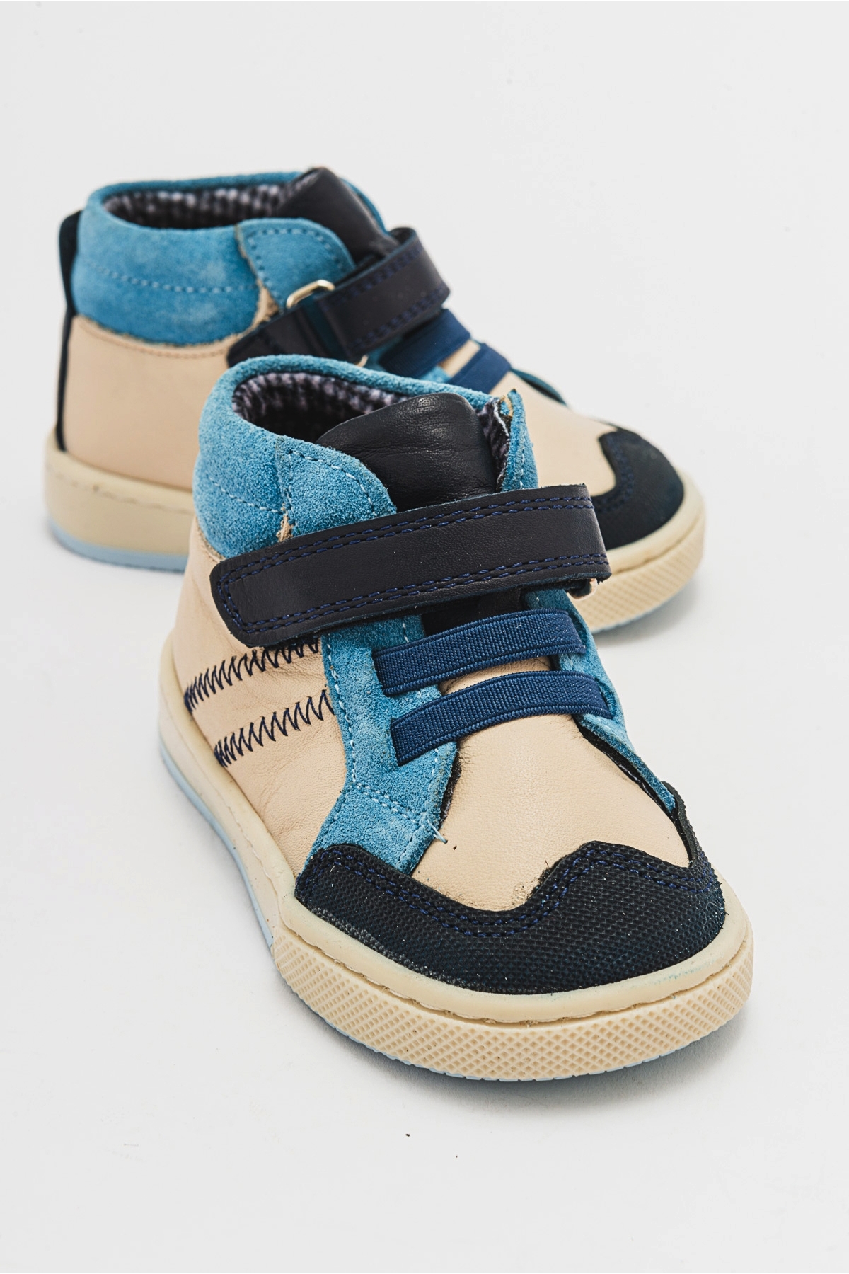 Erkek Çocuk Mavi Hakiki Deri Anatomik Günlük Bot - Görsel 2