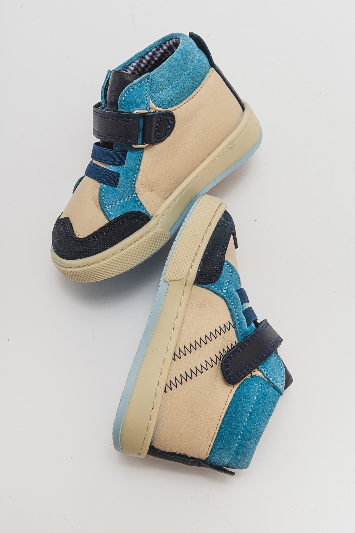 Erkek Çocuk Mavi Hakiki Deri Anatomik Günlük Bot - Görsel 4