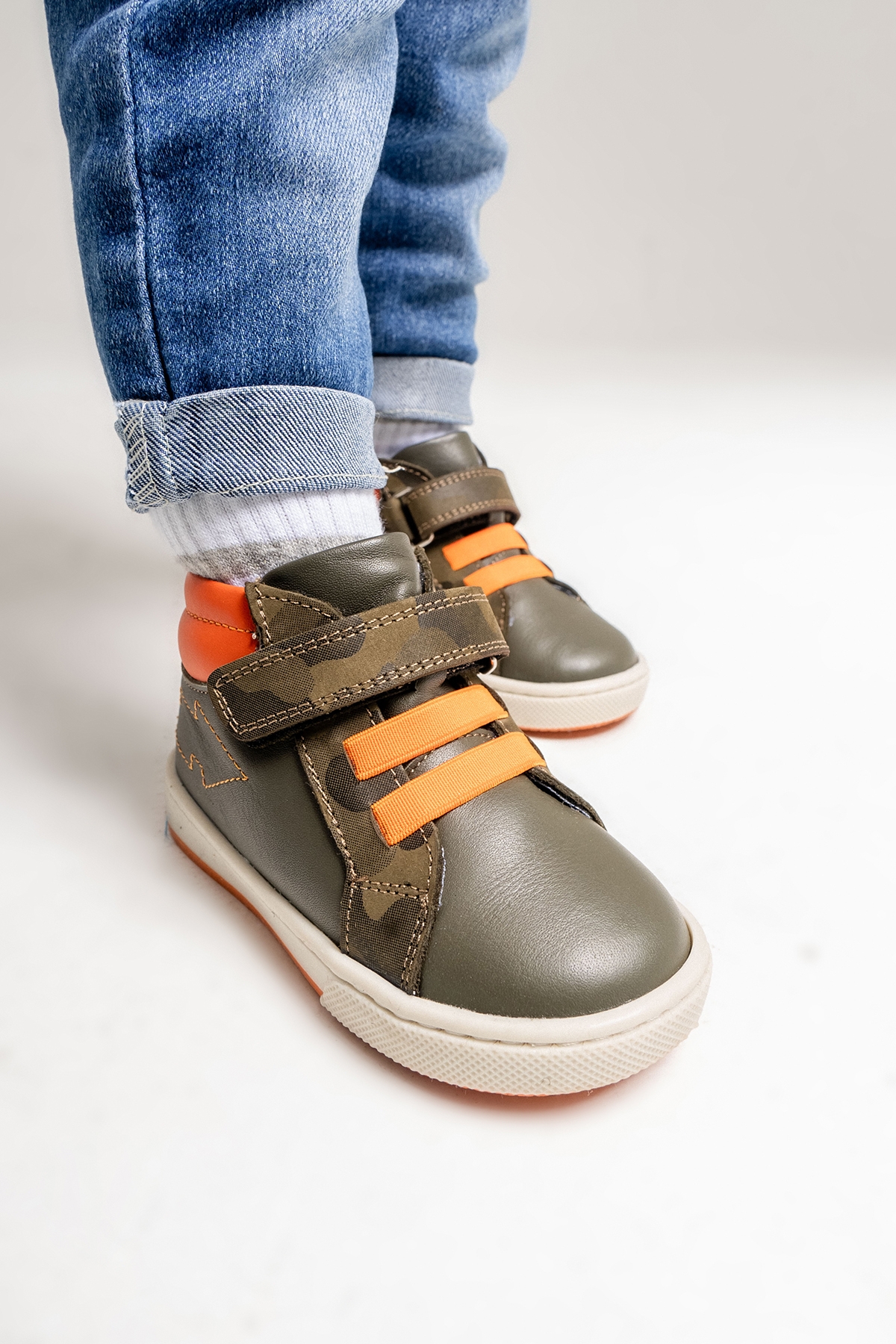 Erkek Çocuk Haki Hakiki Deri Anatomik Günlük Bot - Görsel 5