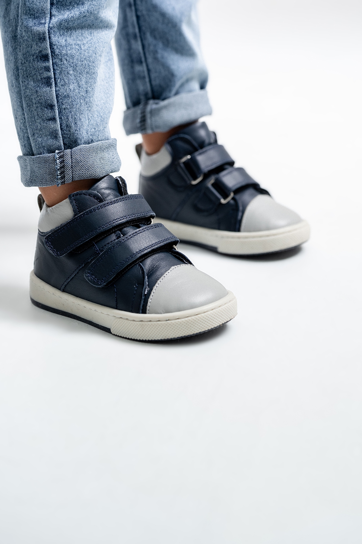 Erkek Çocuk Lacivert Hakiki Deri Anatomik Günlük Bot - Görsel 6
