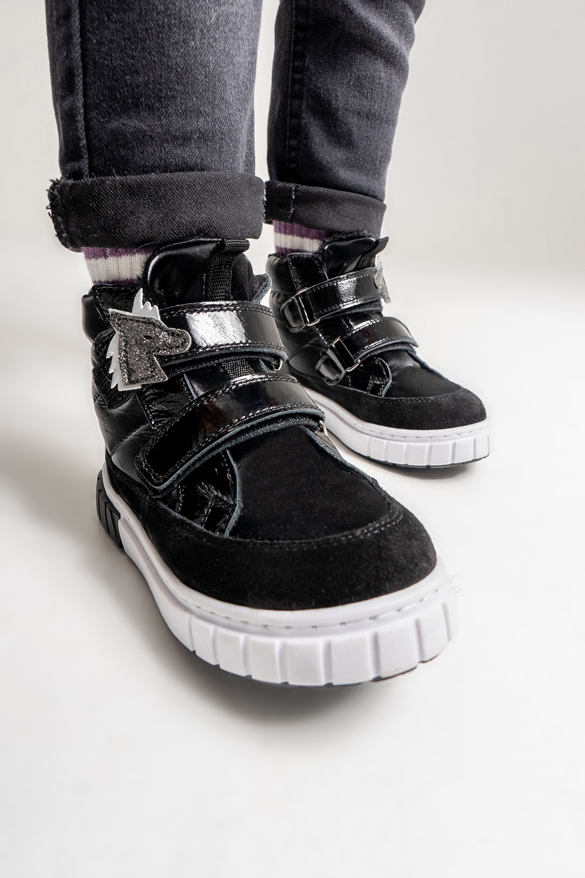 Kız Çocuk Siyah Hakiki Deri Anatomik Günlük Bot - Görsel 5