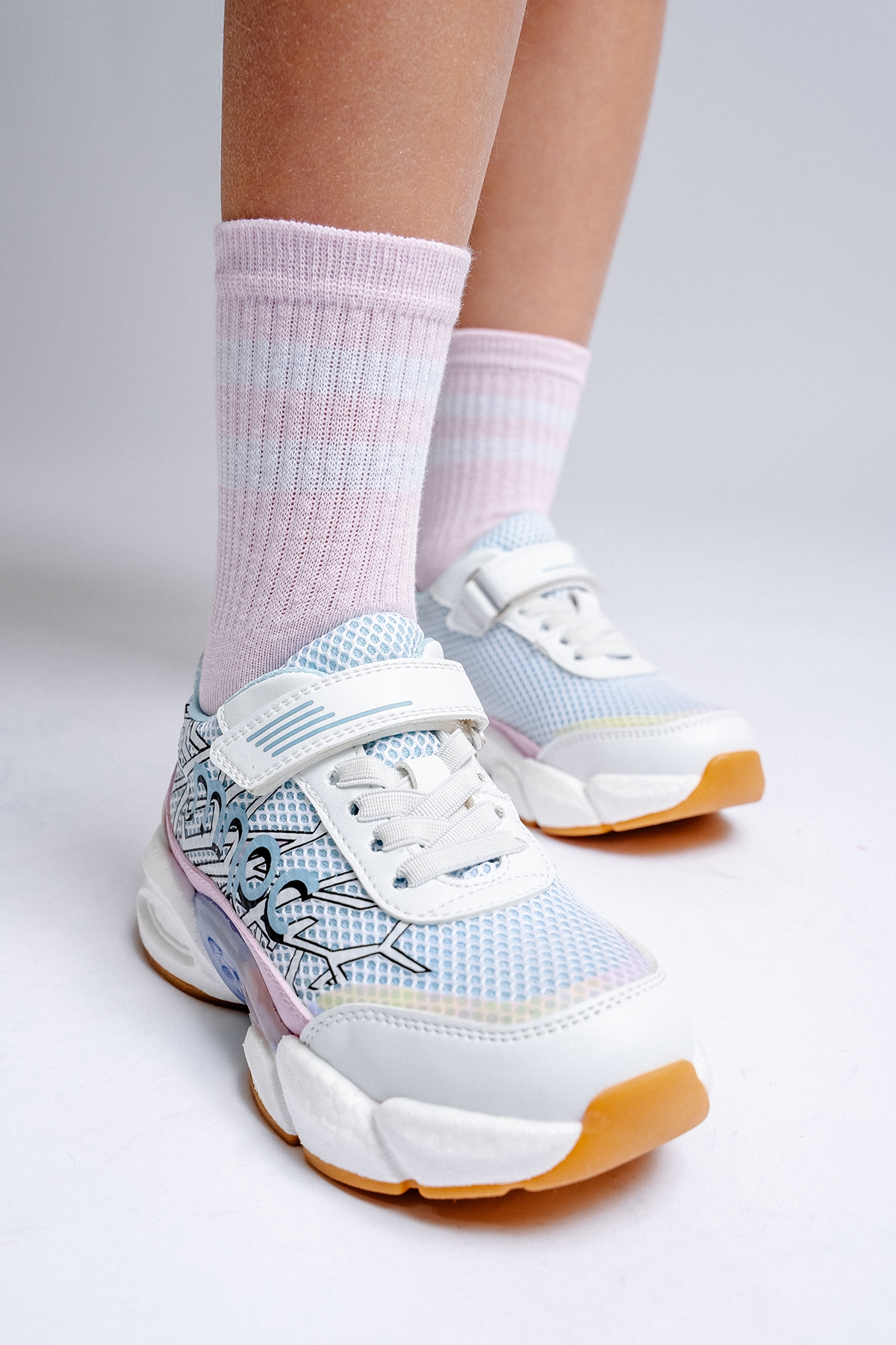 Kız Çocuk Beyaz Günlük Spor Ayakkabı - Görsel 4