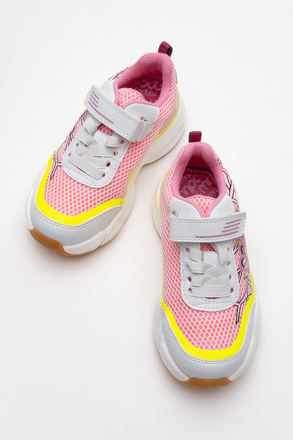 Kız Çocuk Beyaz-Pudra Günlük Spor Ayakkabı - Görsel 4