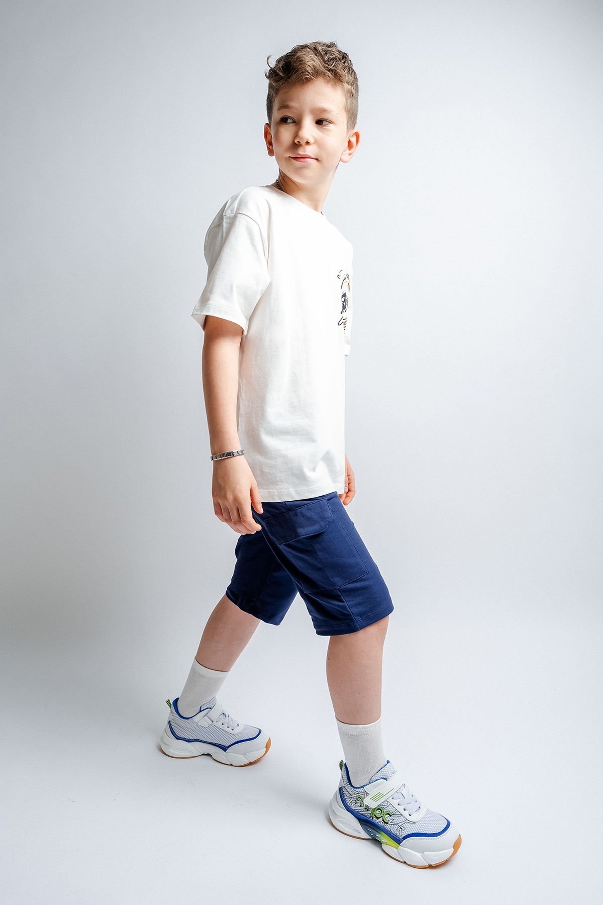Erkek Çocuk Beyaz Günlük Spor Ayakkabı - Görsel 3