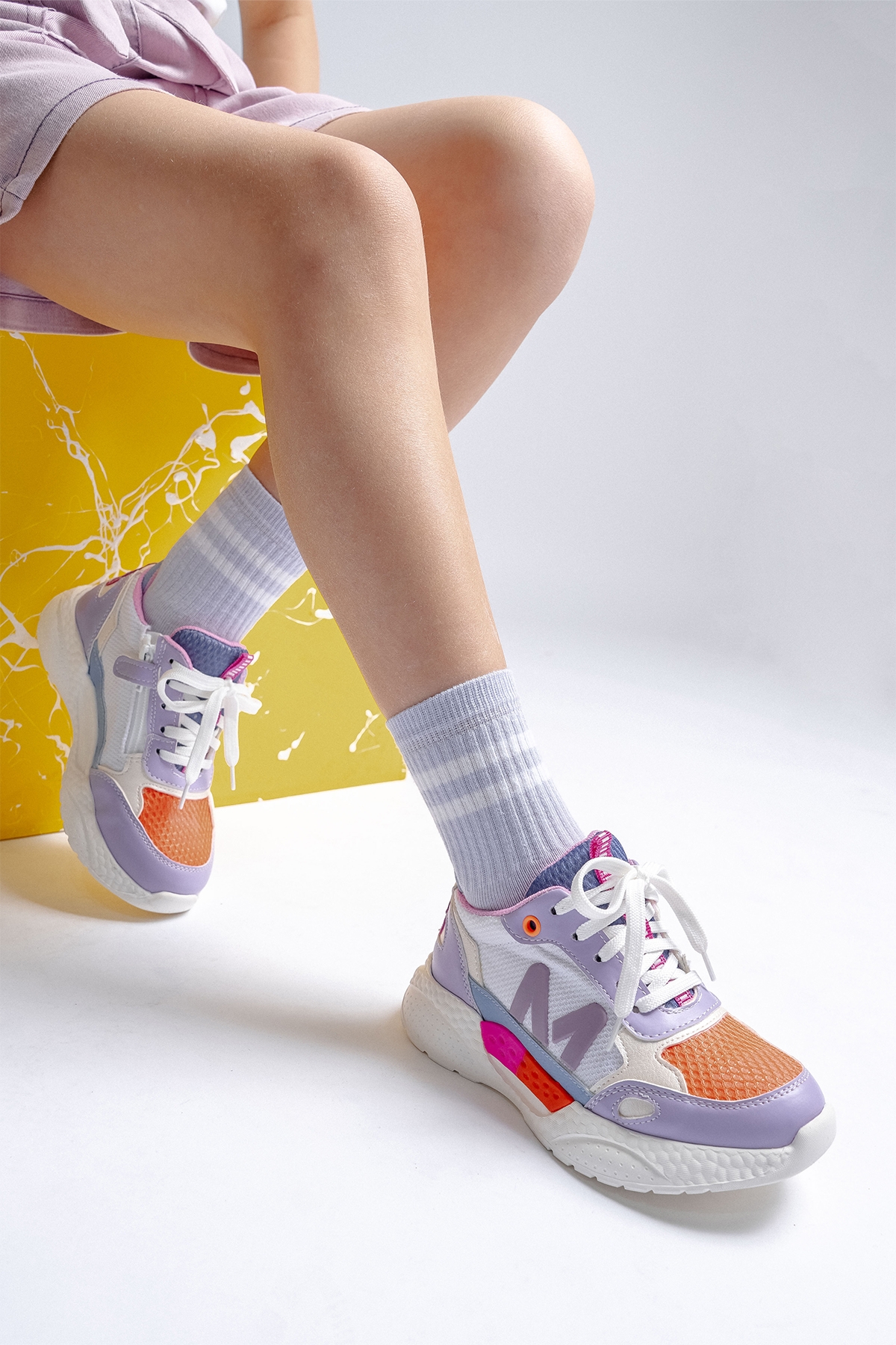 Kız Çocuk Lila Günlük Spor Ayakkabı - Görsel 4
