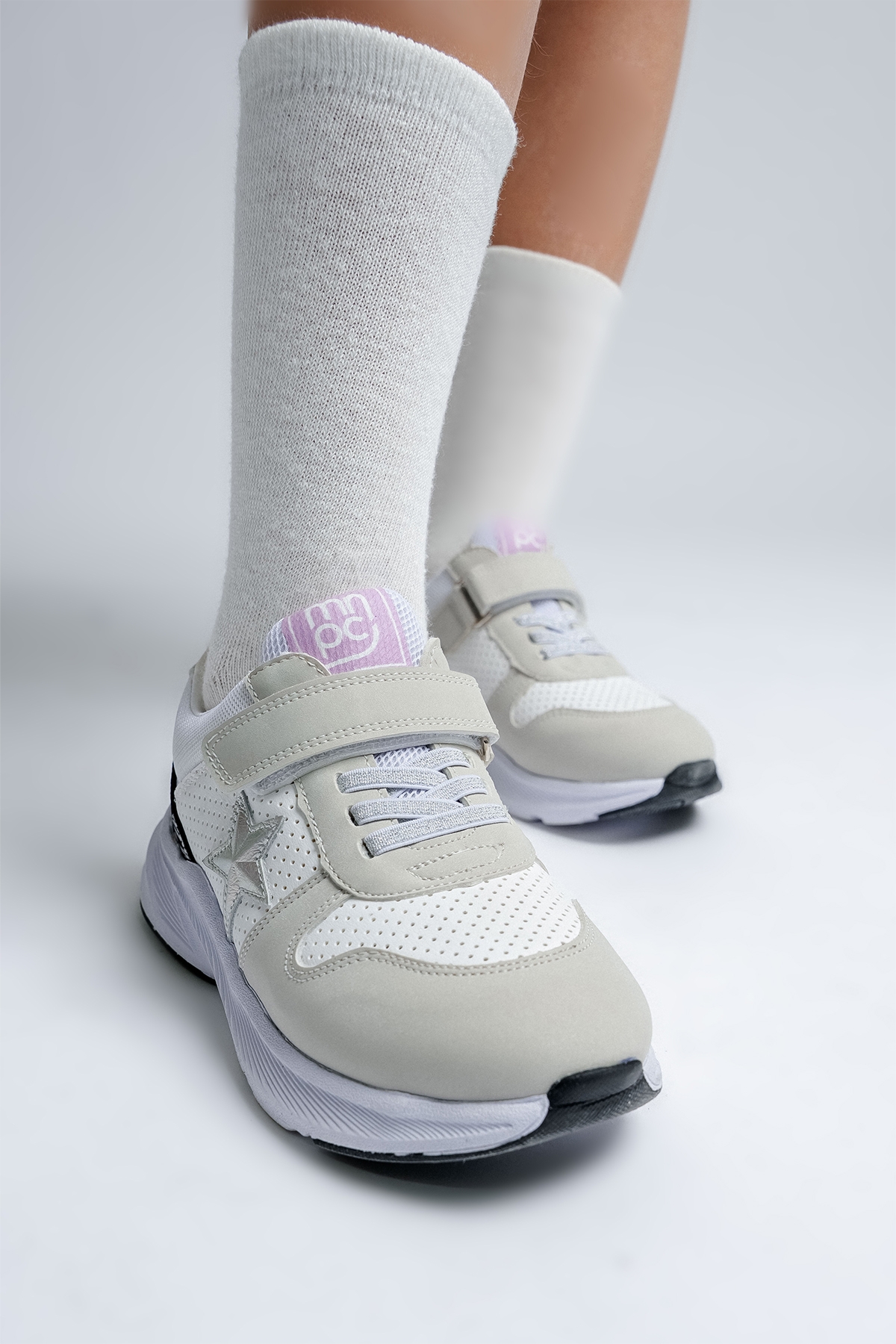 Kız Çocuk Beyaz Spor Ayakkabı - Görsel 4