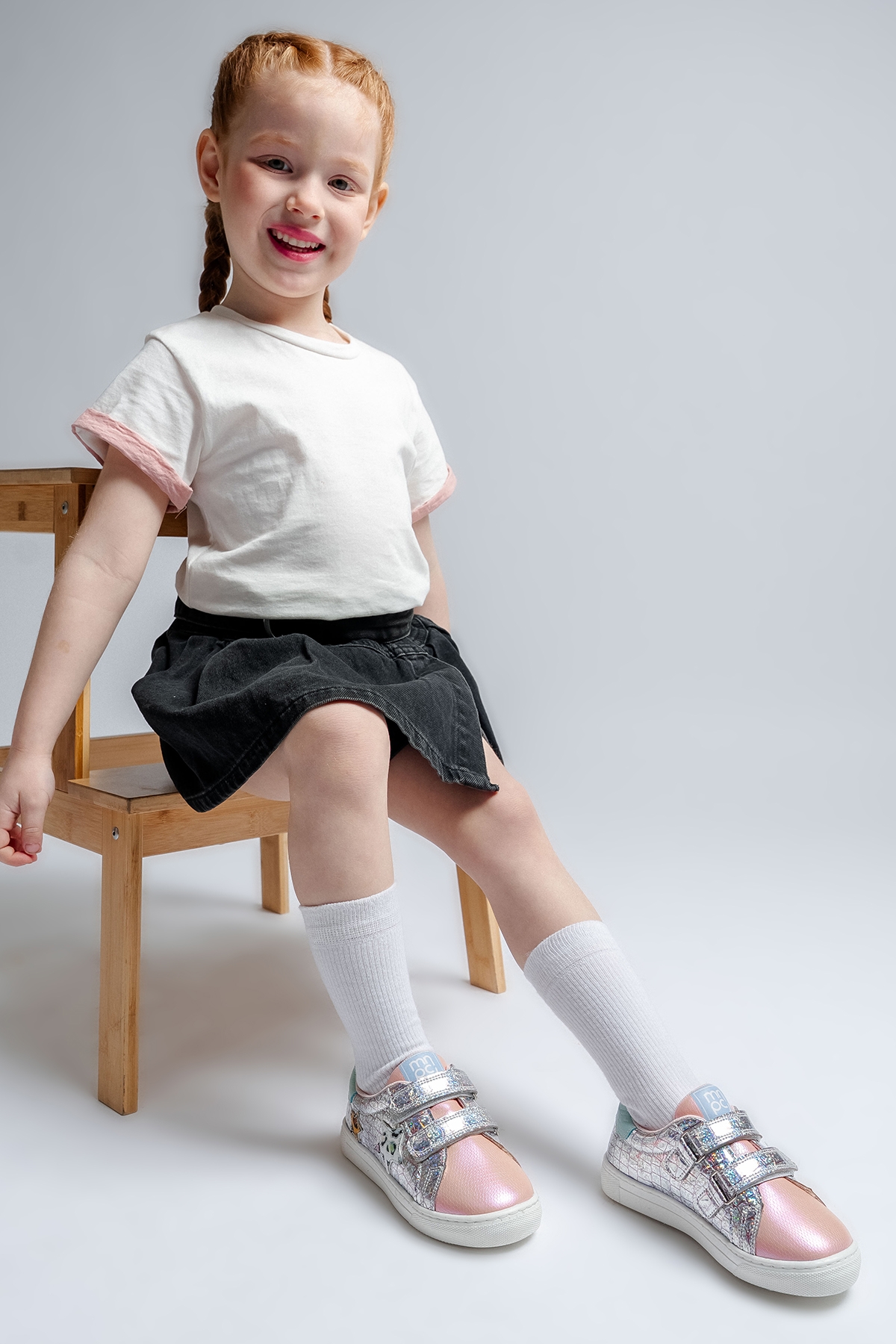 Kız Çocuk Pudra Sneaker Ayakkabı - Görsel 2