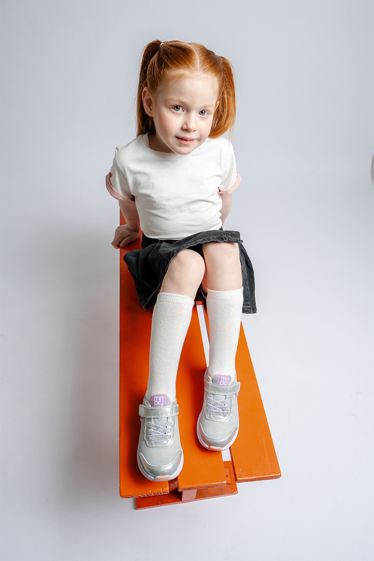 Kız Çocuk Gümüş Günlük Spor Ayakkabı - Görsel 5