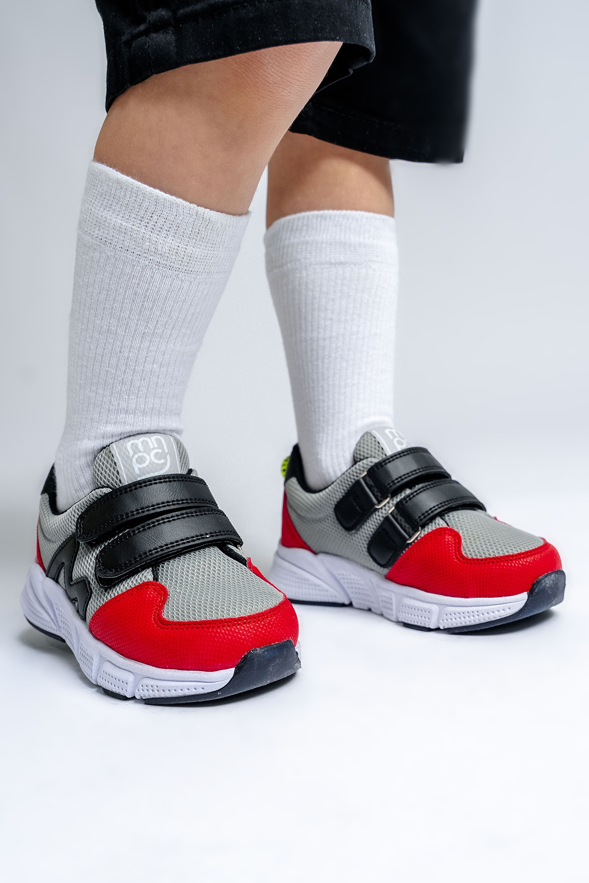 Erkek Çocuk Kırmızı-Gri Spor Ayakkabı - Görsel 4