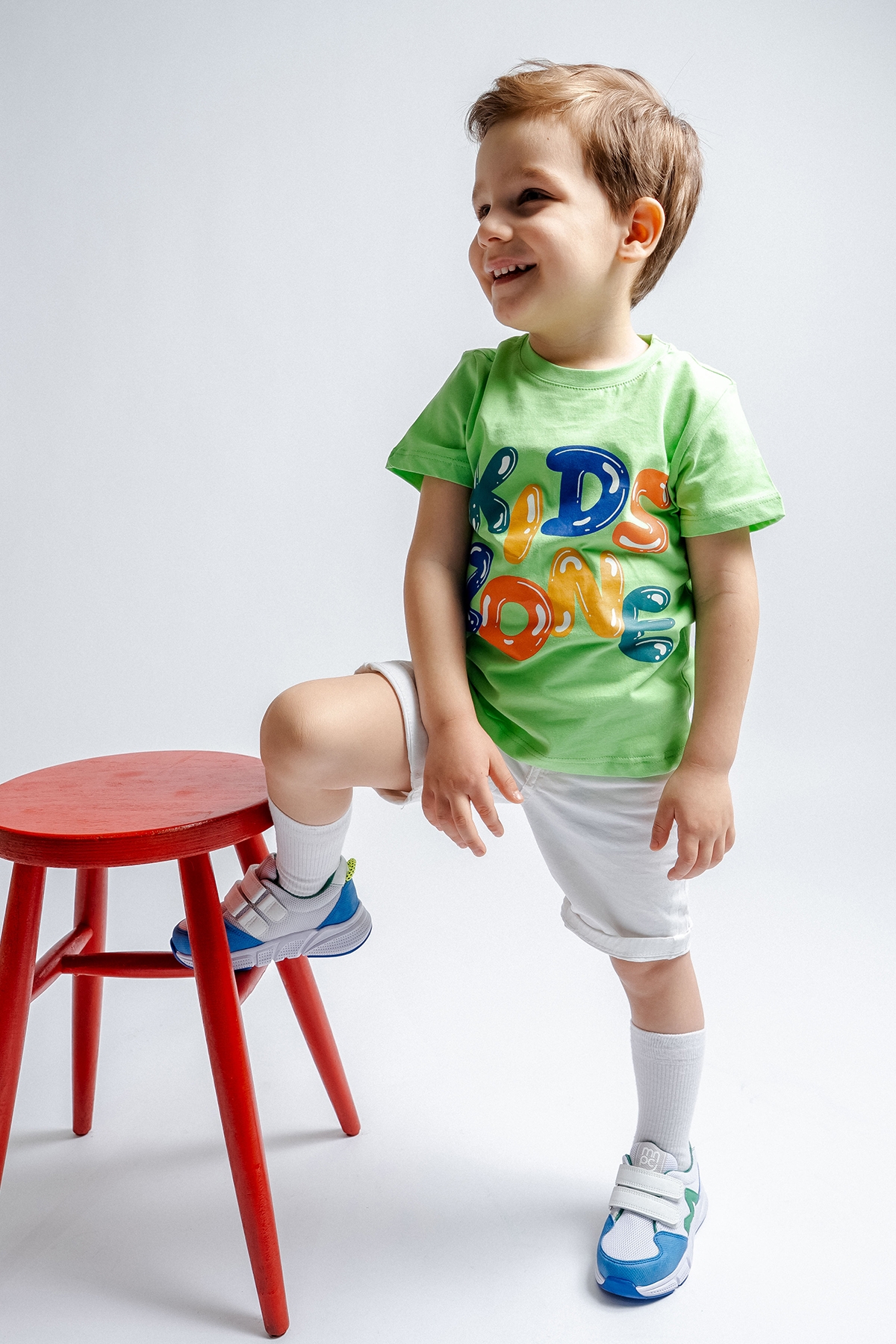 Erkek Çocuk Mavi-Beyaz Spor Ayakkabı - Görsel 4