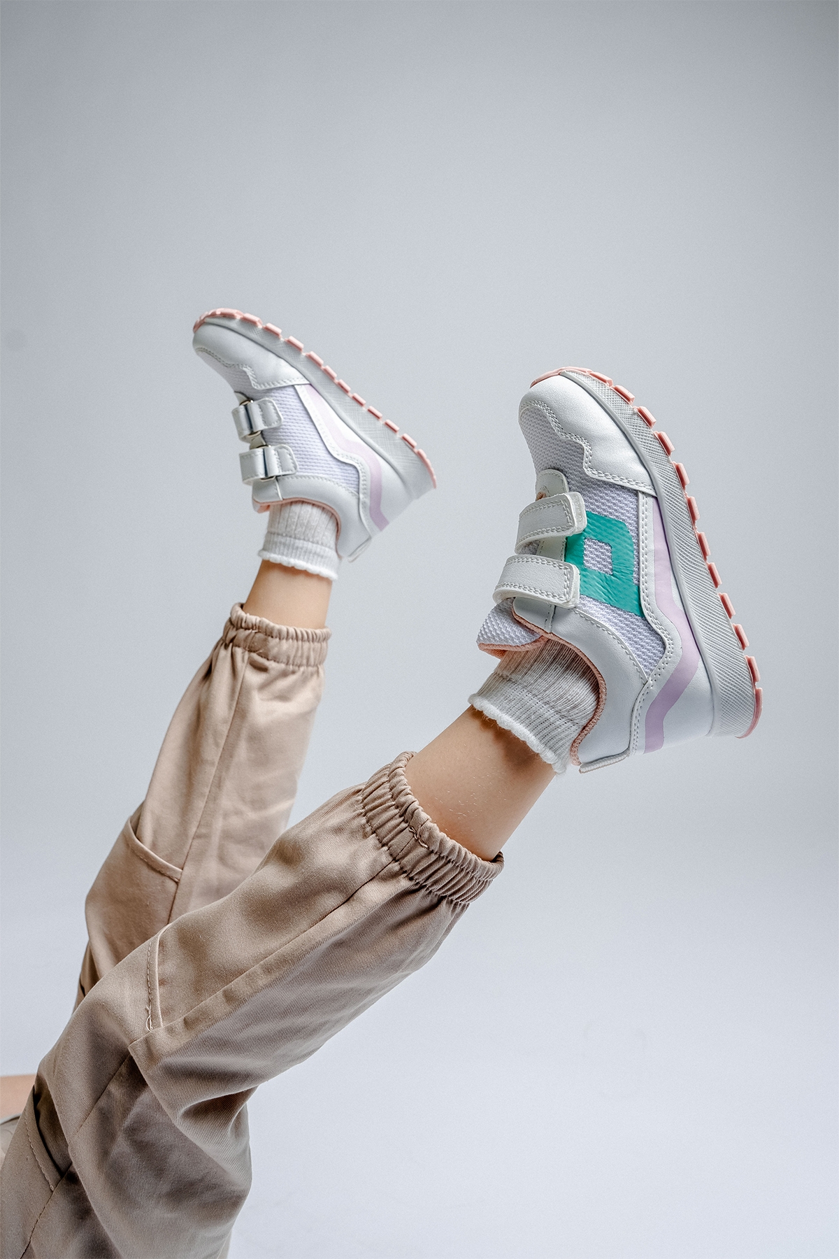 Kız Çocuk Beyaz Günlük Spor Ayakkabı - Görsel 6