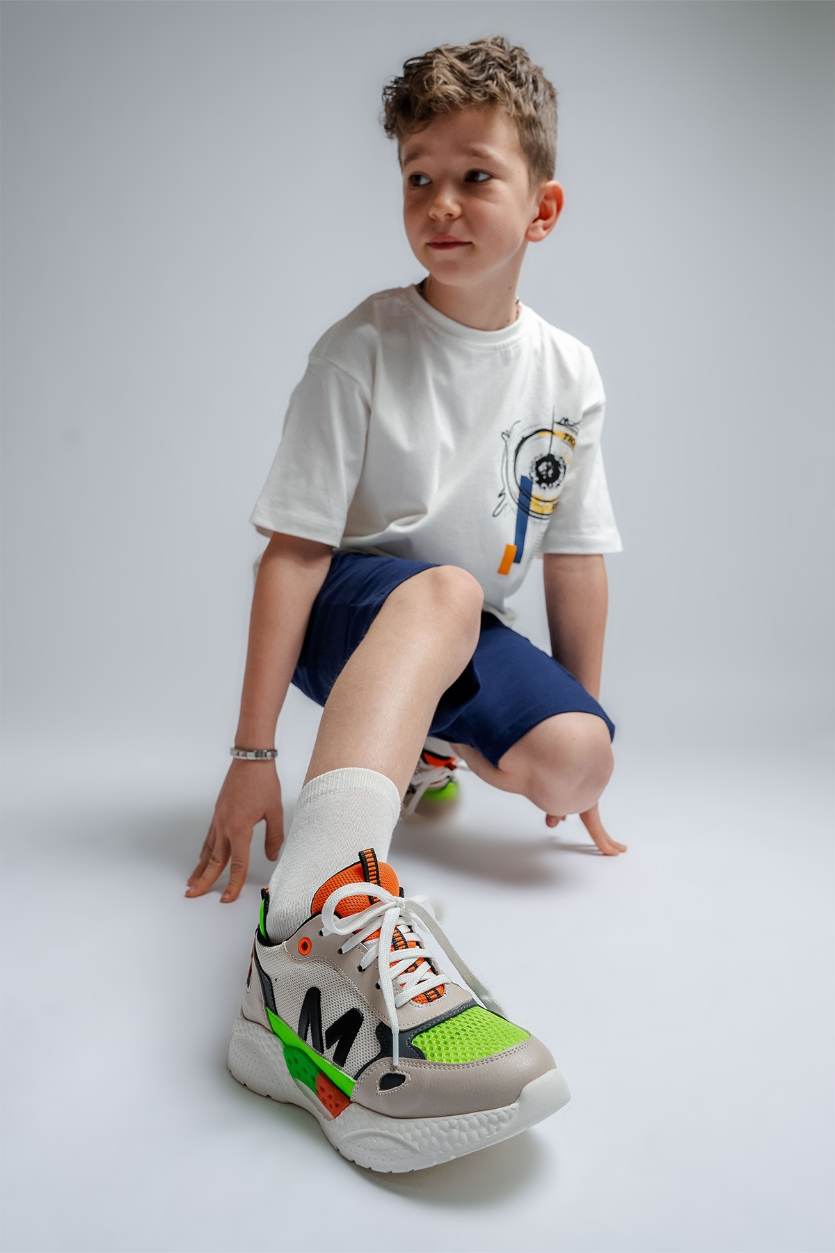 Erkek Çocuk Gri Günlük Spor Ayakkabı - Görsel 2