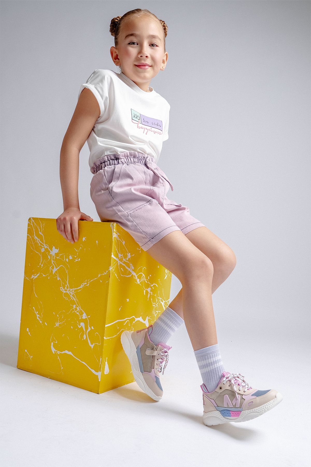 Kız Çocuk Bej Günlük Spor Ayakkabı - Görsel 2