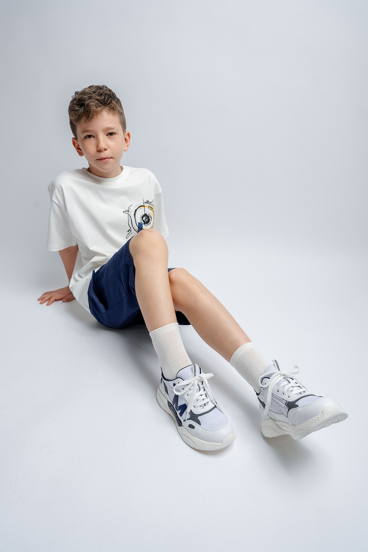 Erkek Çocuk Beyaz Günlük Spor Ayakkabı - Görsel 4