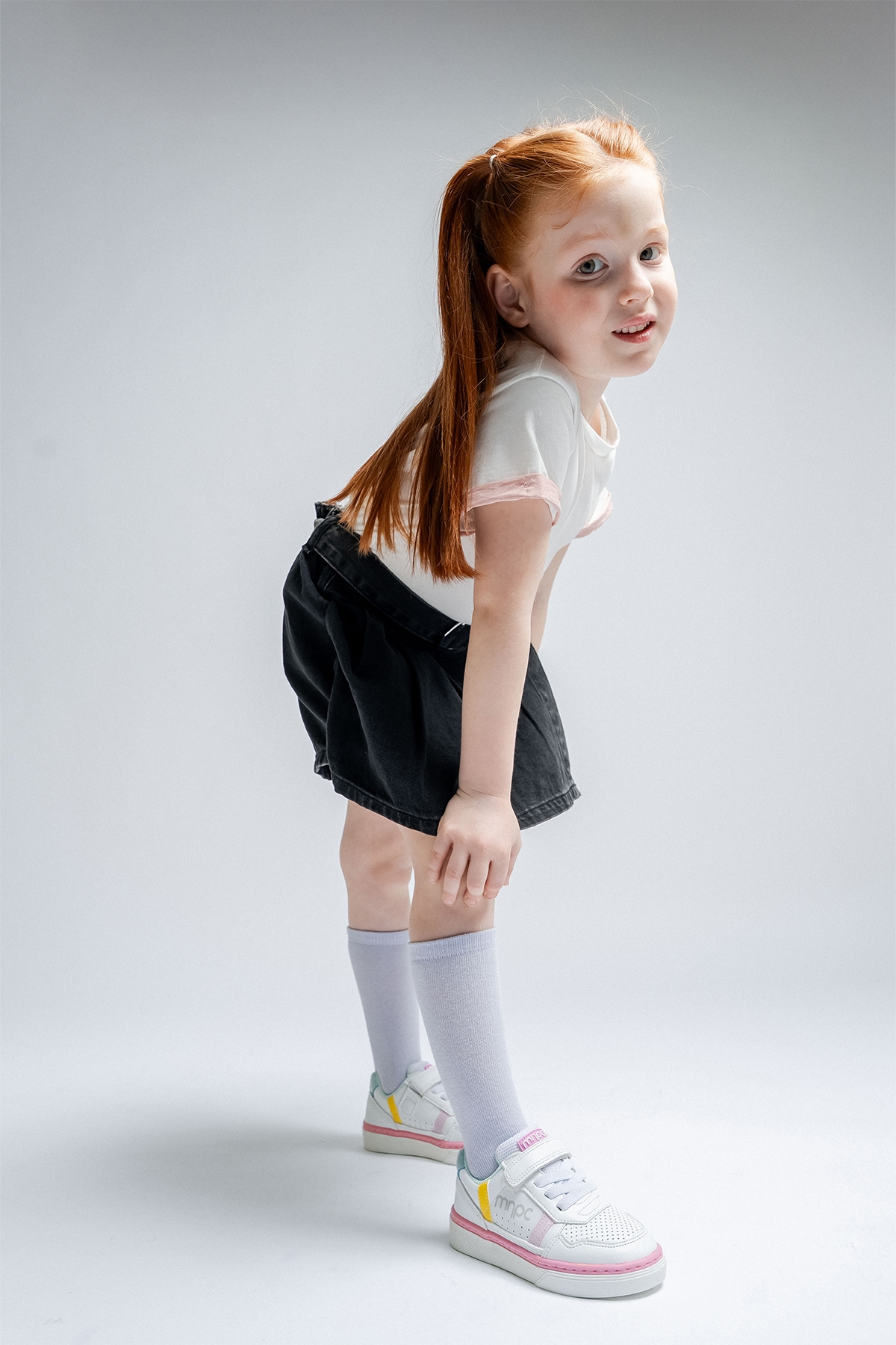 Kız Çocuk Beyaz-Sarı Sneaker Ayakkabı - Görsel 3