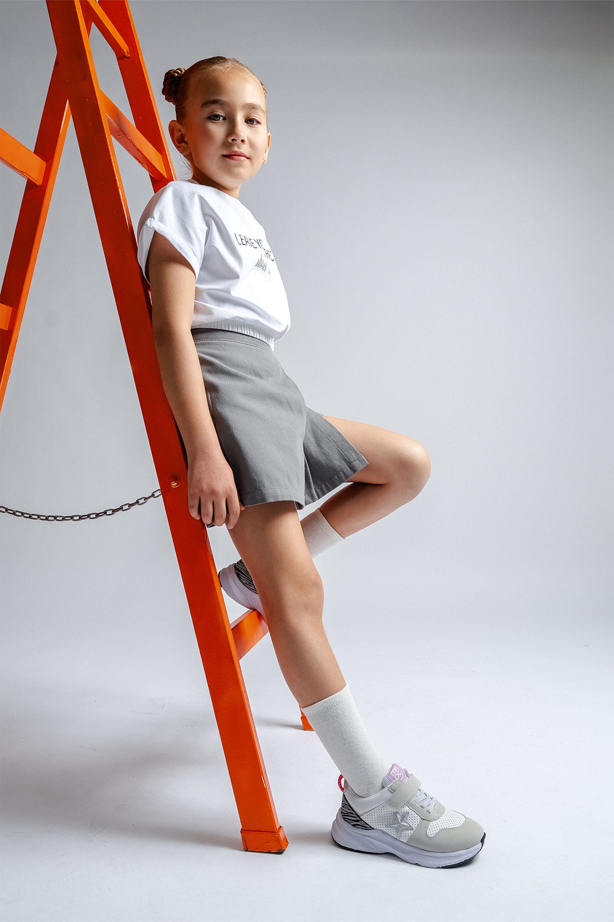 Kız Çocuk Beyaz Spor Ayakkabı - Görsel 2