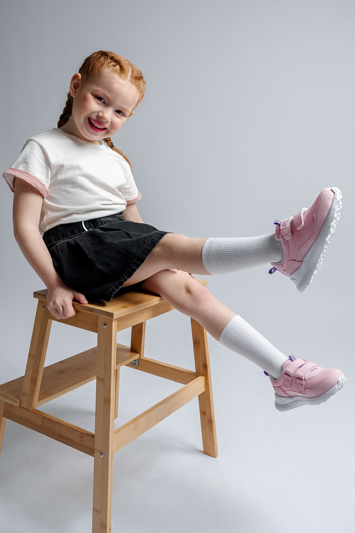 Kız Çocuk Pudra Günlük Spor Ayakkabı - Görsel 4