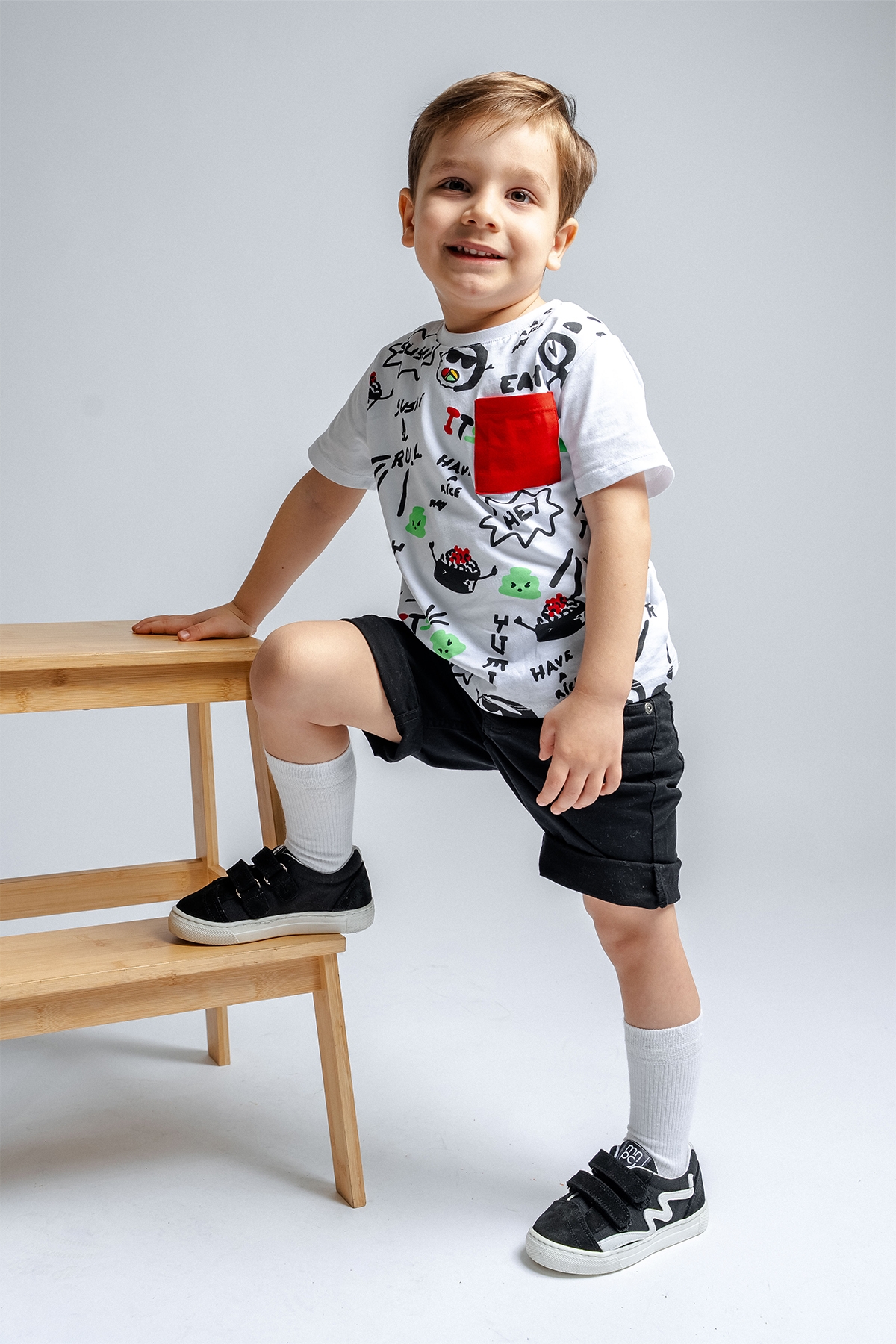 Erkek Çocuk Siyah Hakiki Deri Günlük Ayakkabı - Görsel 2