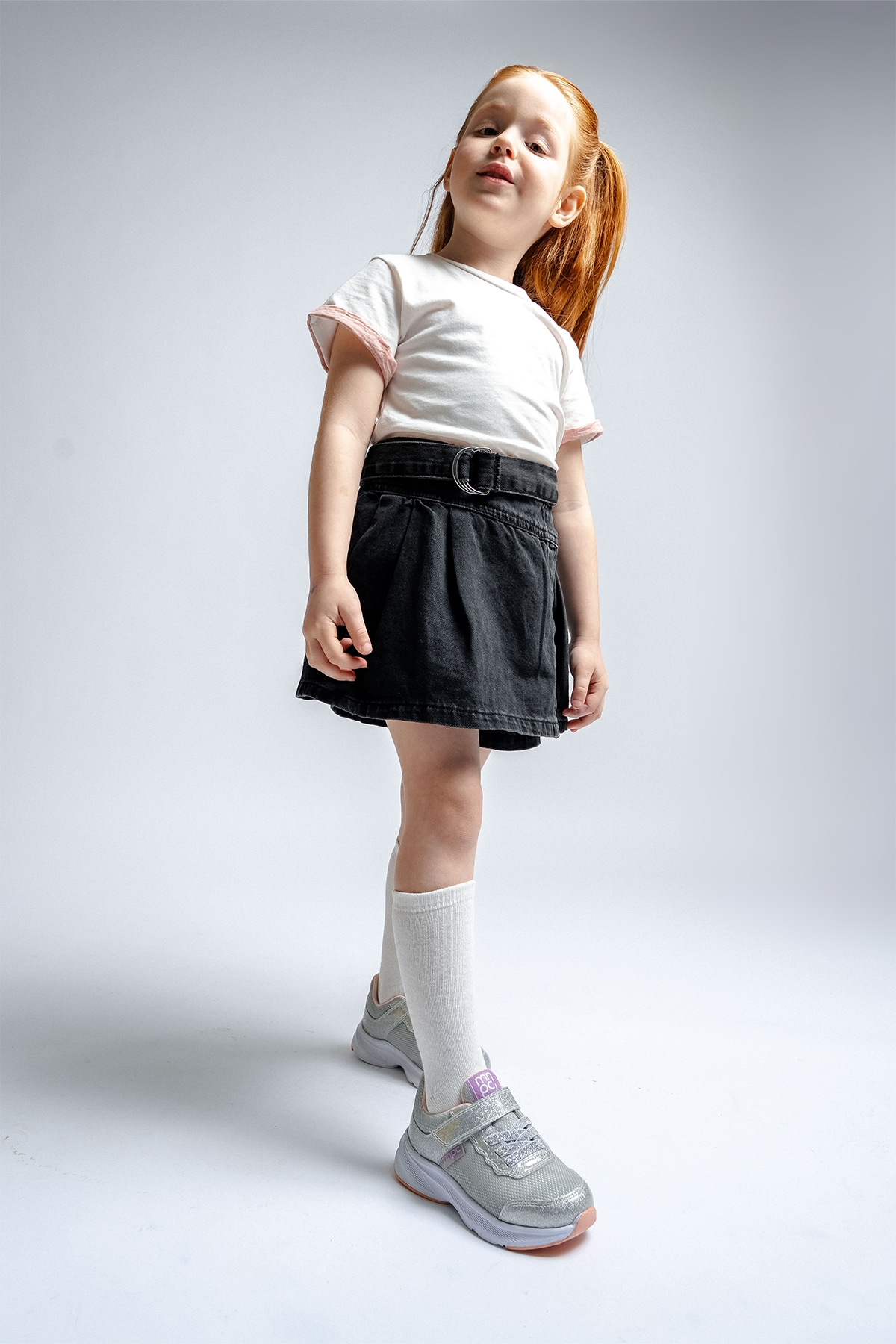 Kız Çocuk Gümüş Günlük Spor Ayakkabı - Görsel 3