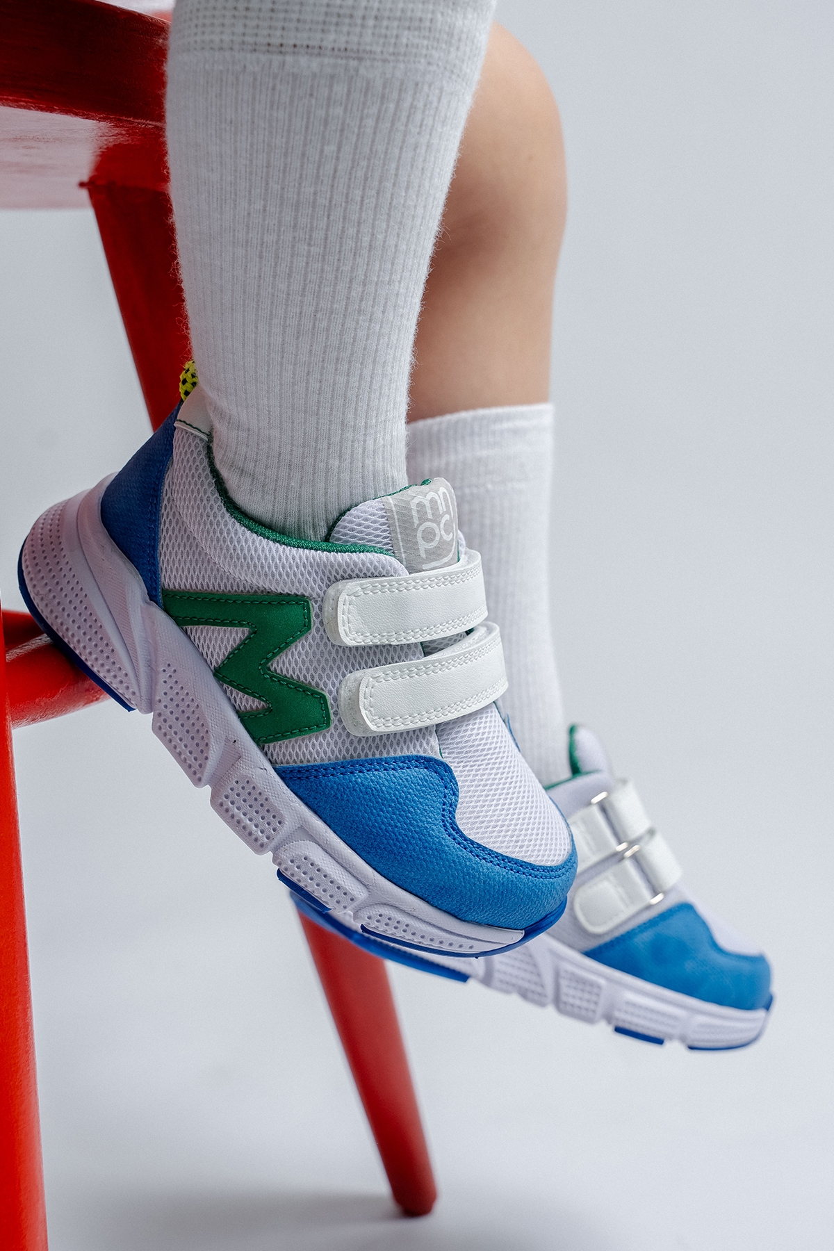 Erkek Çocuk Mavi-Beyaz Spor Ayakkabı - Görsel 2