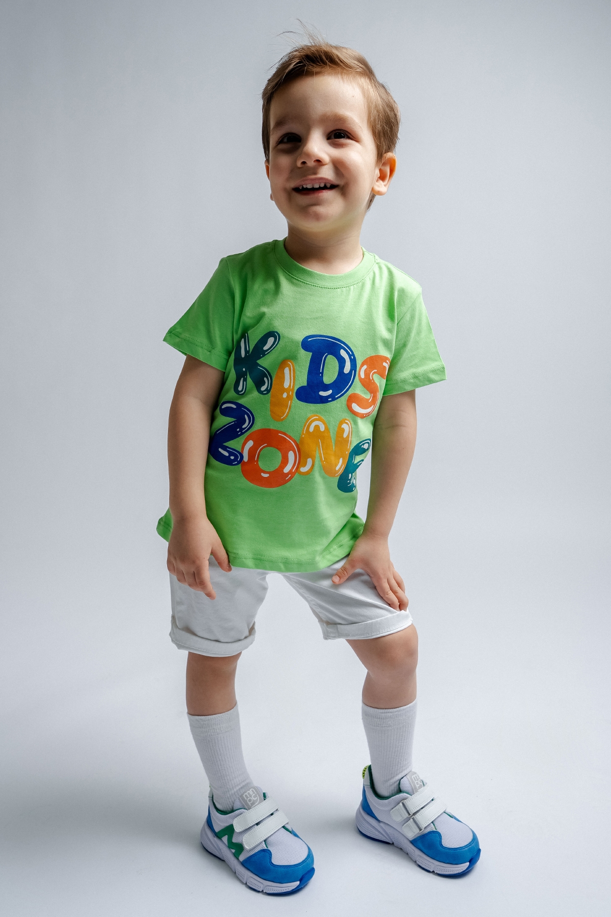 Erkek Çocuk Mavi-Beyaz Spor Ayakkabı - Görsel 3