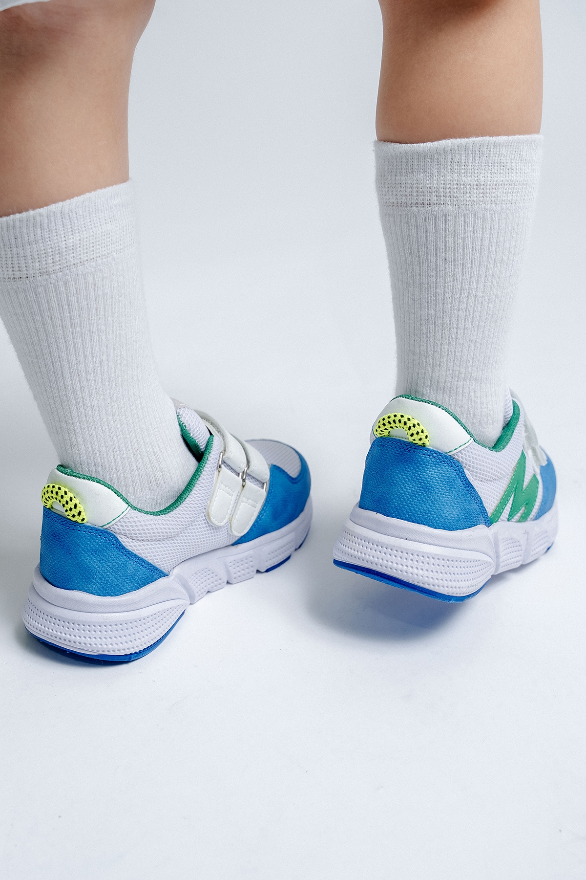 Erkek Çocuk Mavi-Beyaz Spor Ayakkabı - Görsel 6