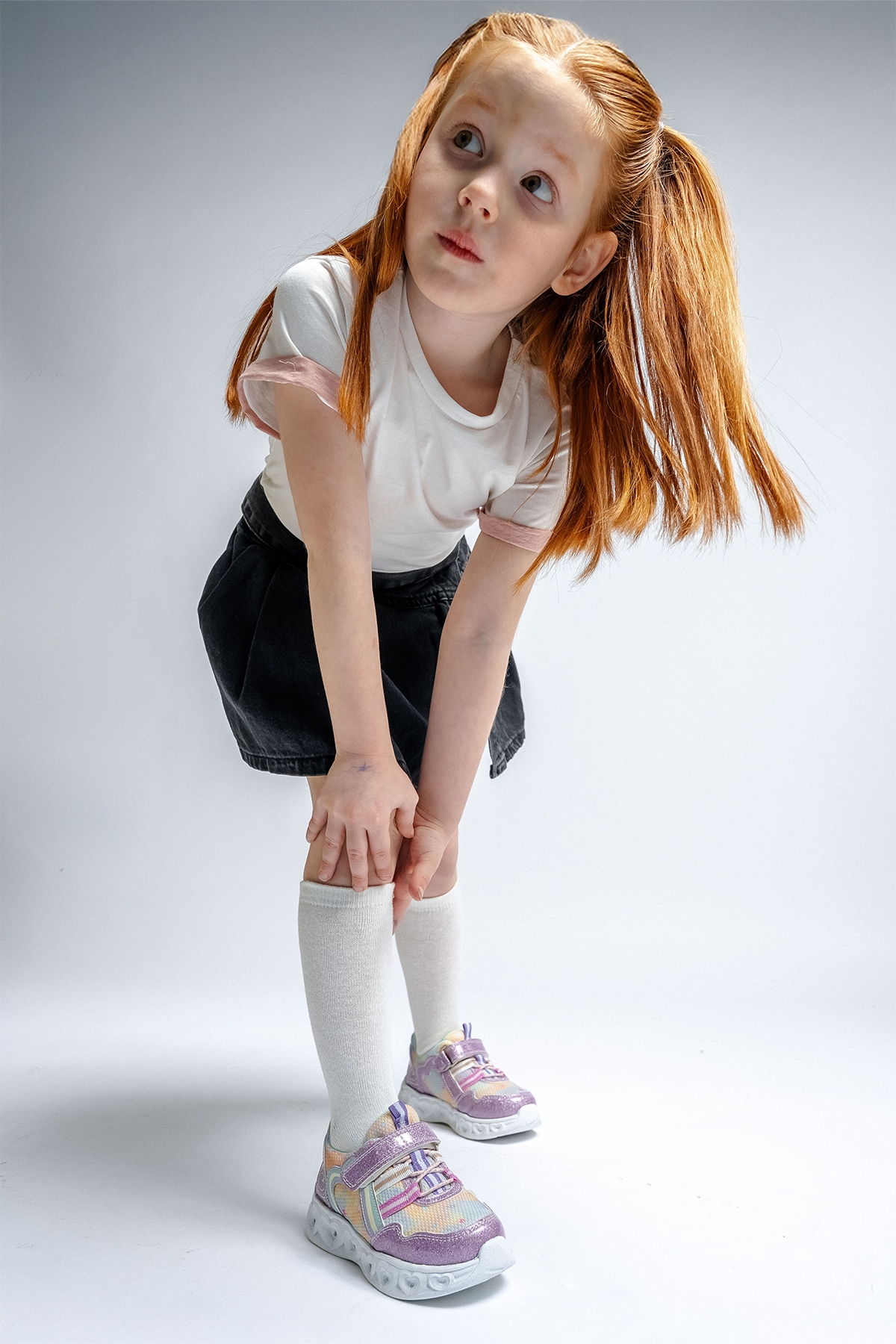 Kız Çocuk Lila Işıklı Spor Ayakkabı - Görsel 3