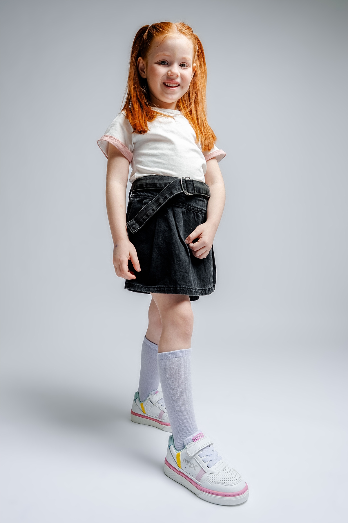 Kız Çocuk Beyaz-Sarı Sneaker Ayakkabı - Görsel 2