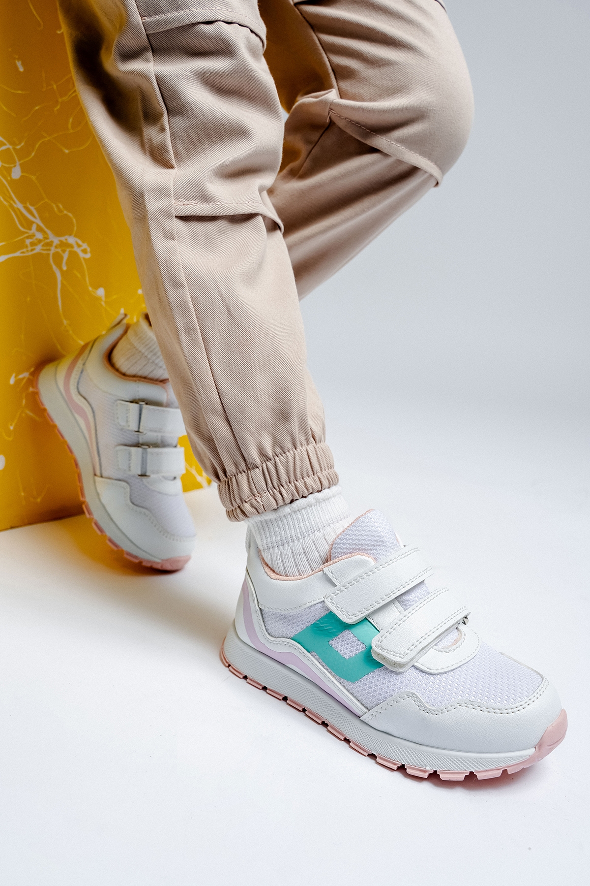Kız Çocuk Beyaz Günlük Spor Ayakkabı - Görsel 3