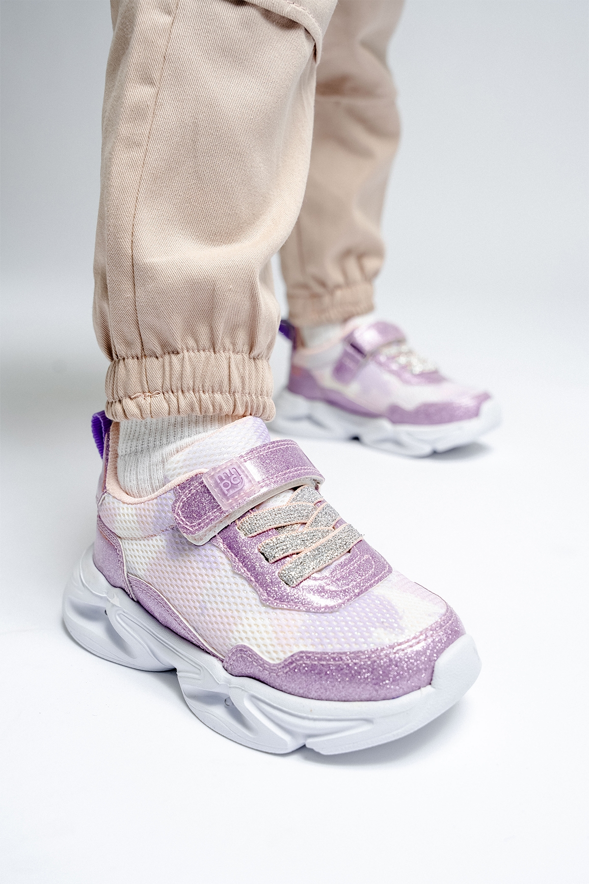 Kız Çocuk Lila Işıklı Spor Ayakkabı - Görsel 6