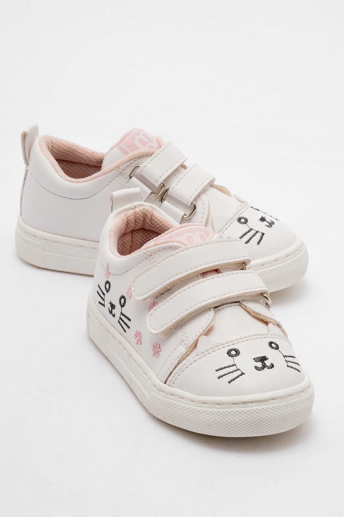 Kız Çocuk Beyaz Kedili Sneaker Ayakkabı - Görsel 3