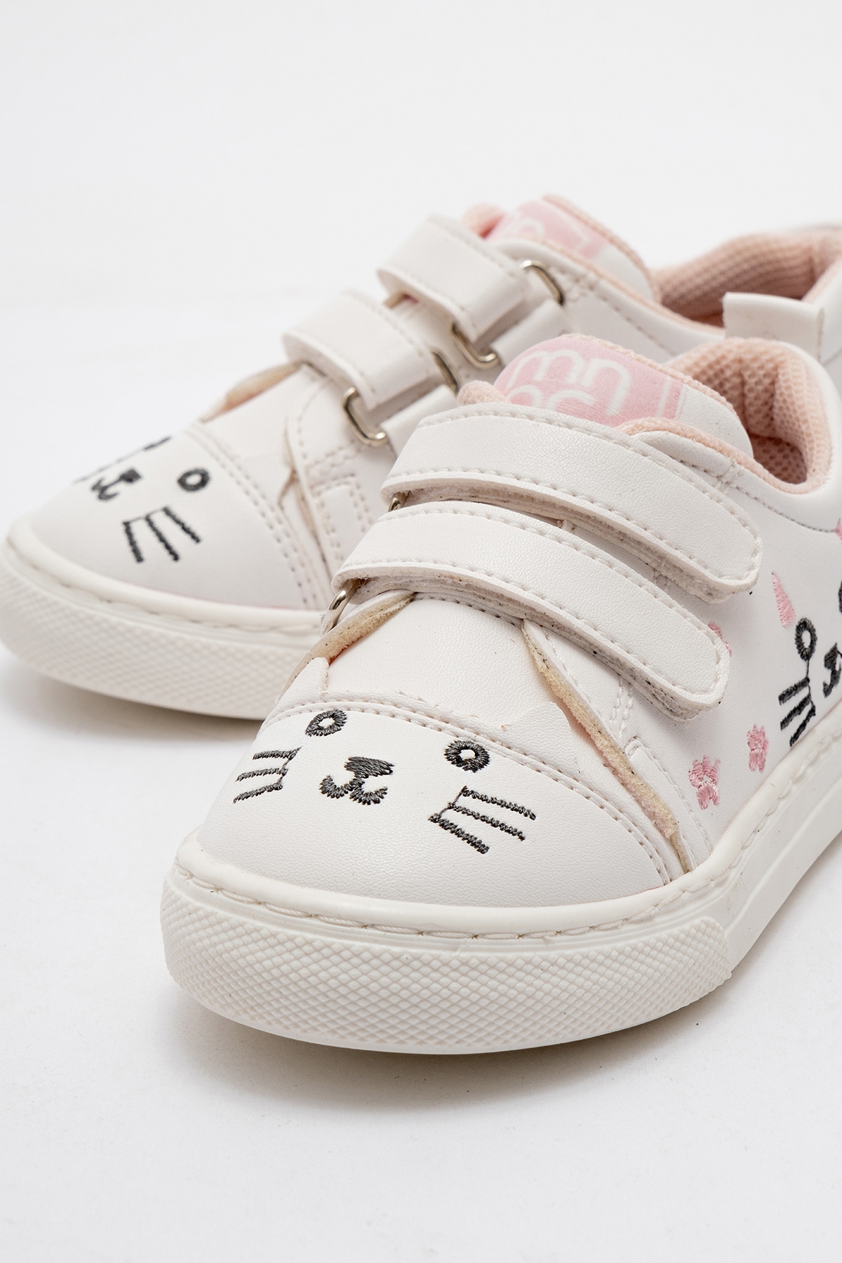 Kız Çocuk Beyaz Kedili Sneaker Ayakkabı - Görsel 4
