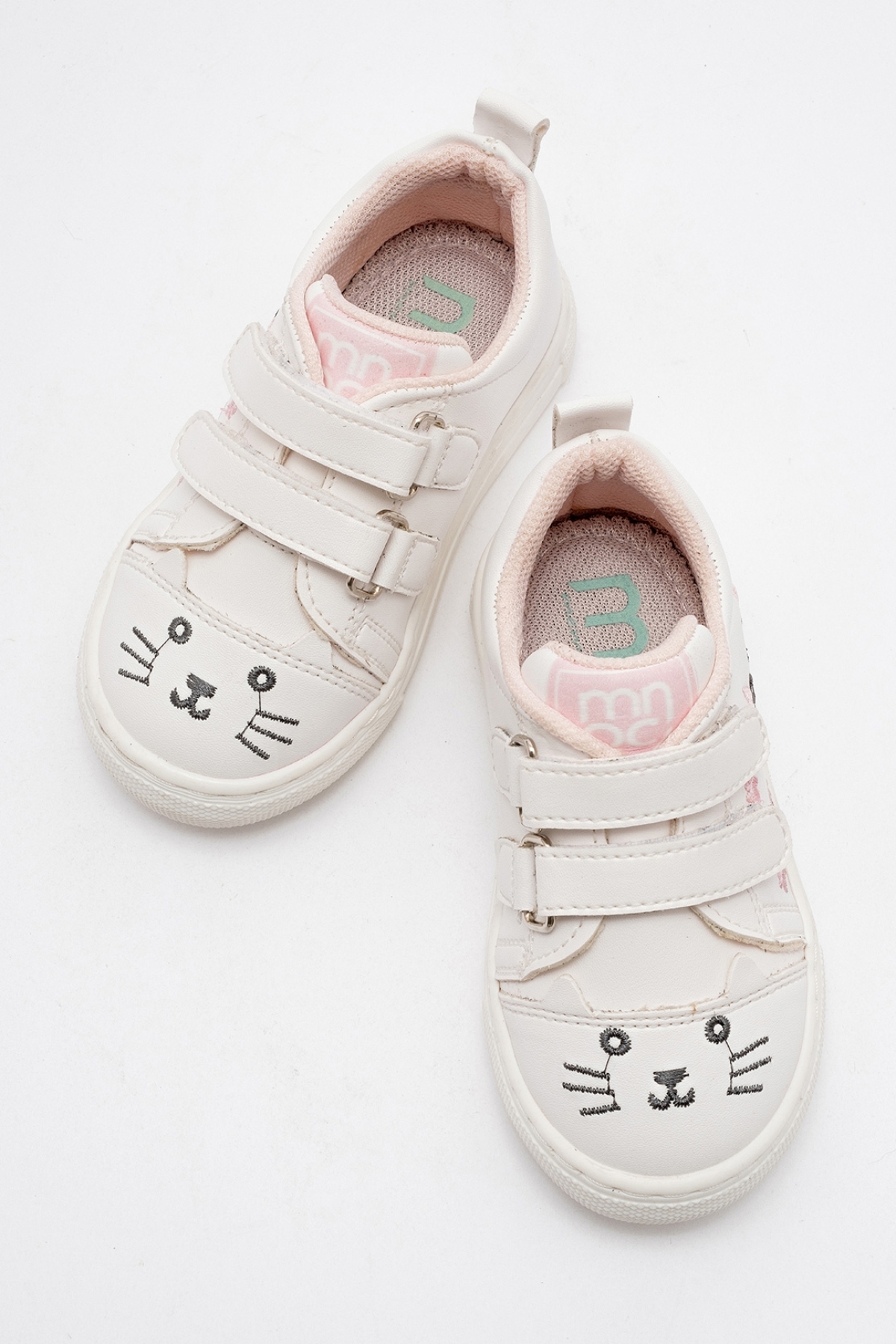 Kız Çocuk Beyaz Kedili Sneaker Ayakkabı - Görsel 5