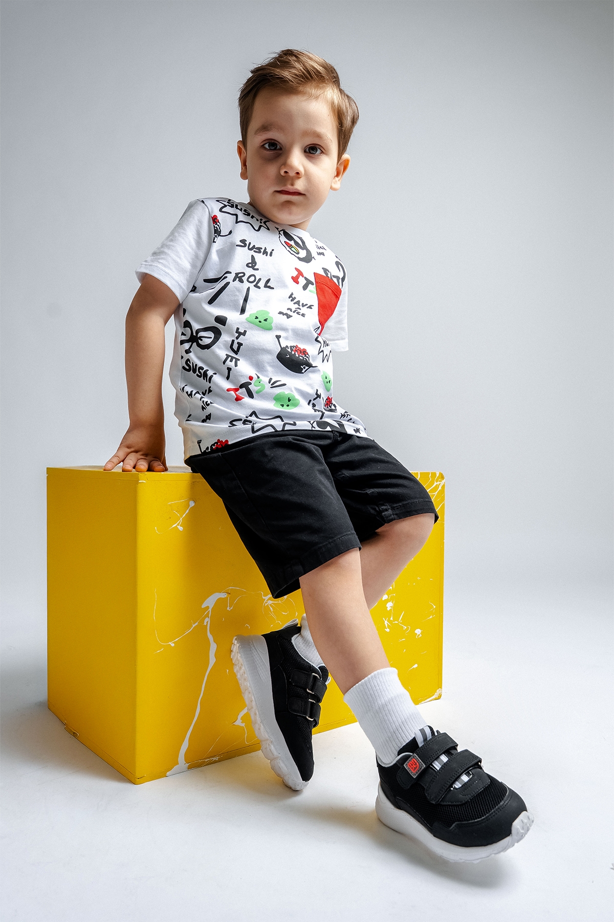 Erkek Çocuk Siyah Spor Ayakkabı - Görsel 3