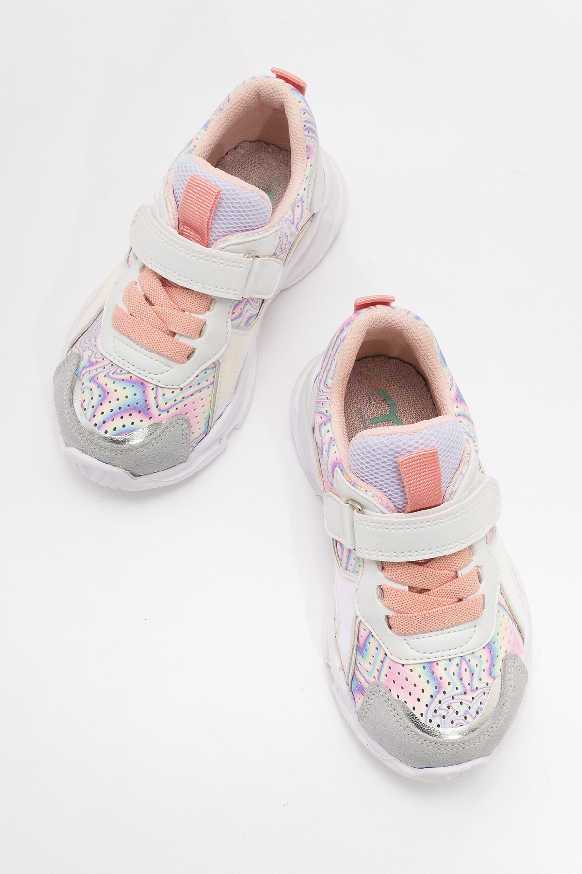 Kız Çocuk Beyaz Hakiki Deri Spor Ayakkabı - Görsel 4