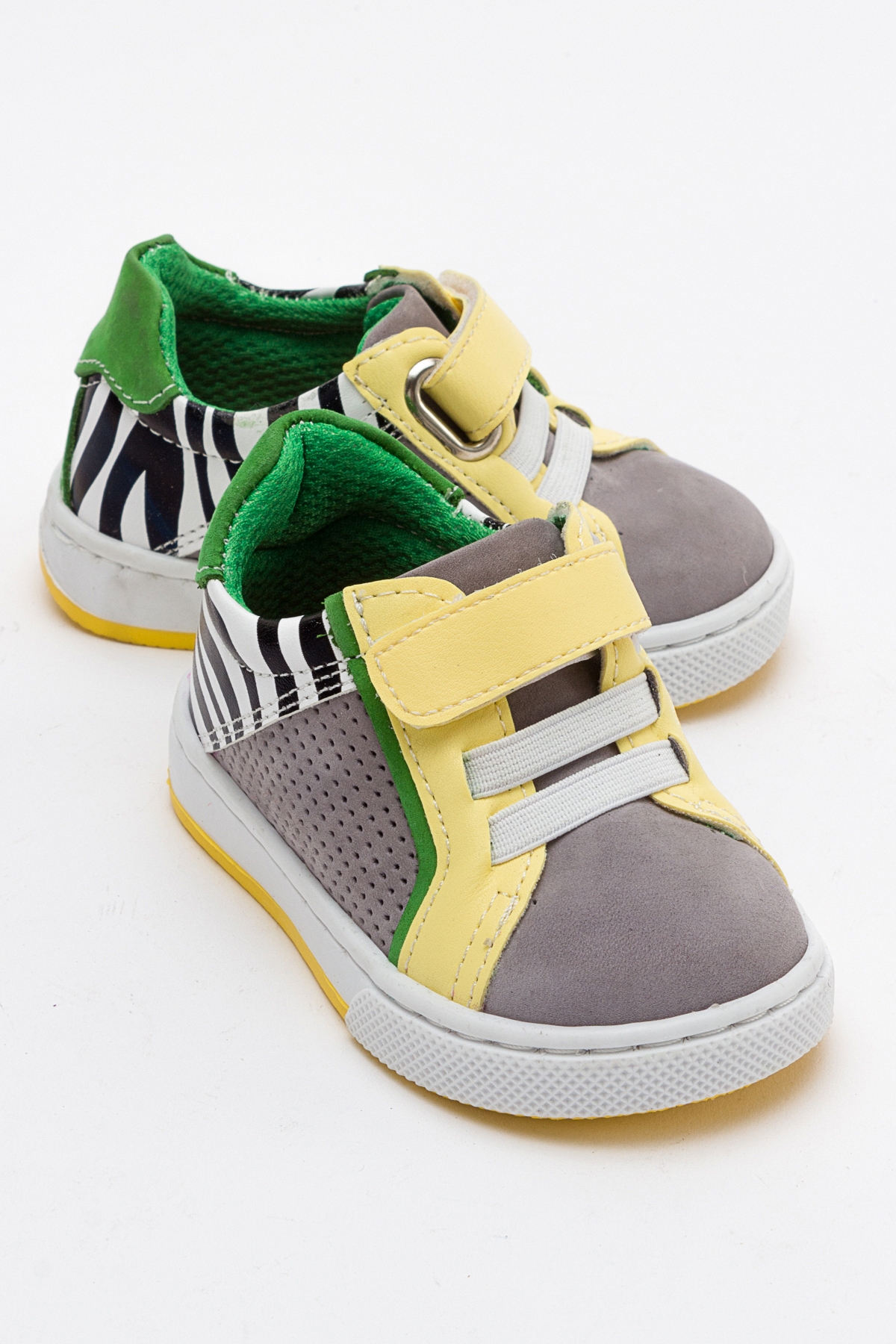 Erkek Çocuk Gri Hakiki Deri Günlük Ayakkabı - Görsel 2