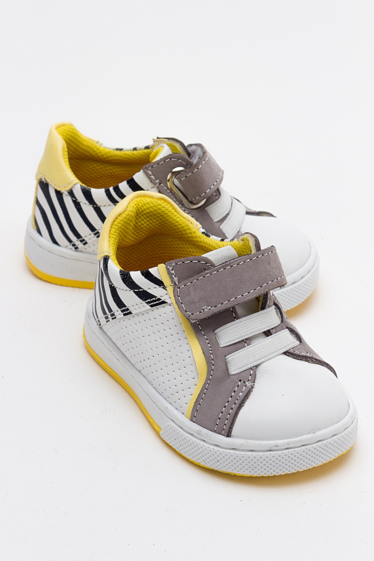 Erkek Çocuk Beyaz Hakiki Deri Günlük Ayakkabı - Görsel 2