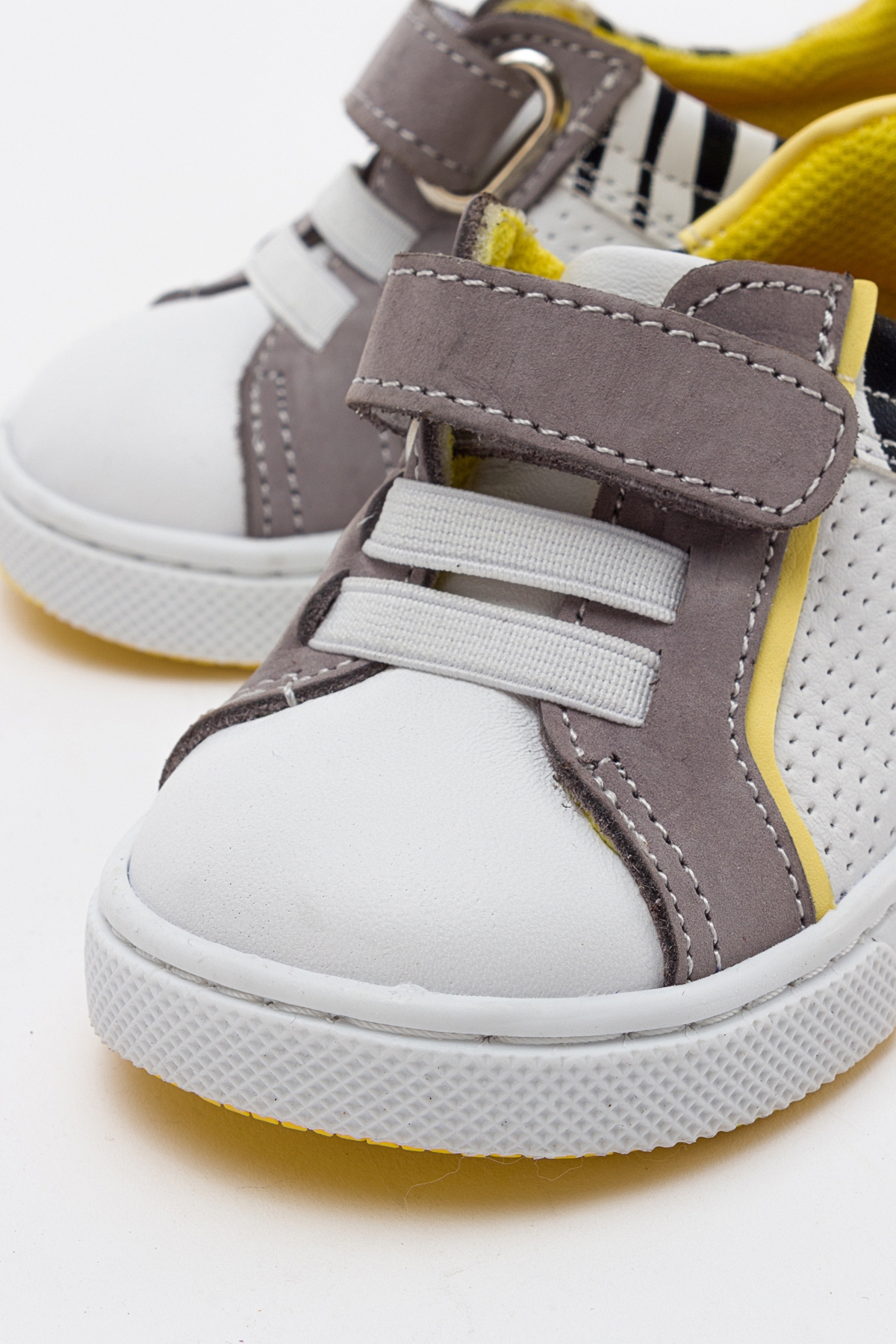Erkek Çocuk Beyaz Hakiki Deri İlk Adım Ayakkabı - Görsel 3