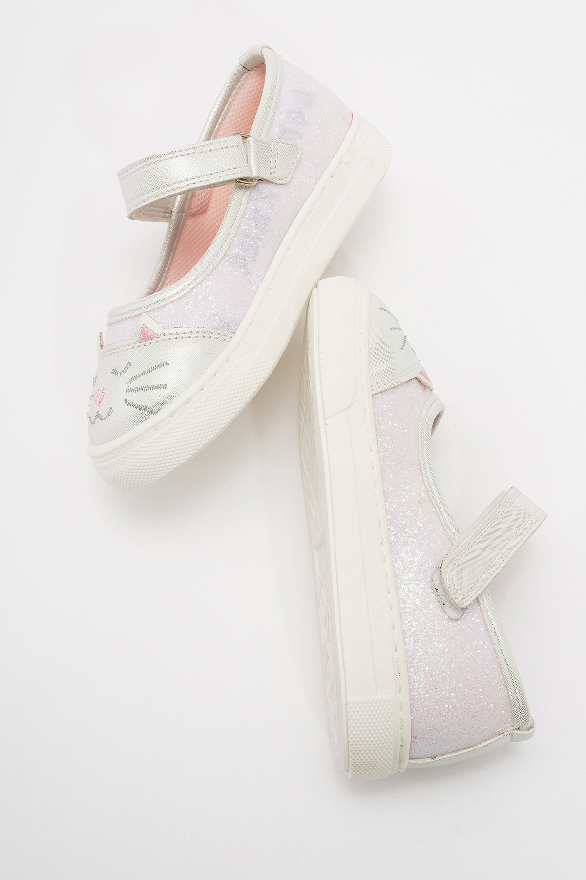 Kız Çocuk Sedef Kedili Günlük Babet - Görsel 5