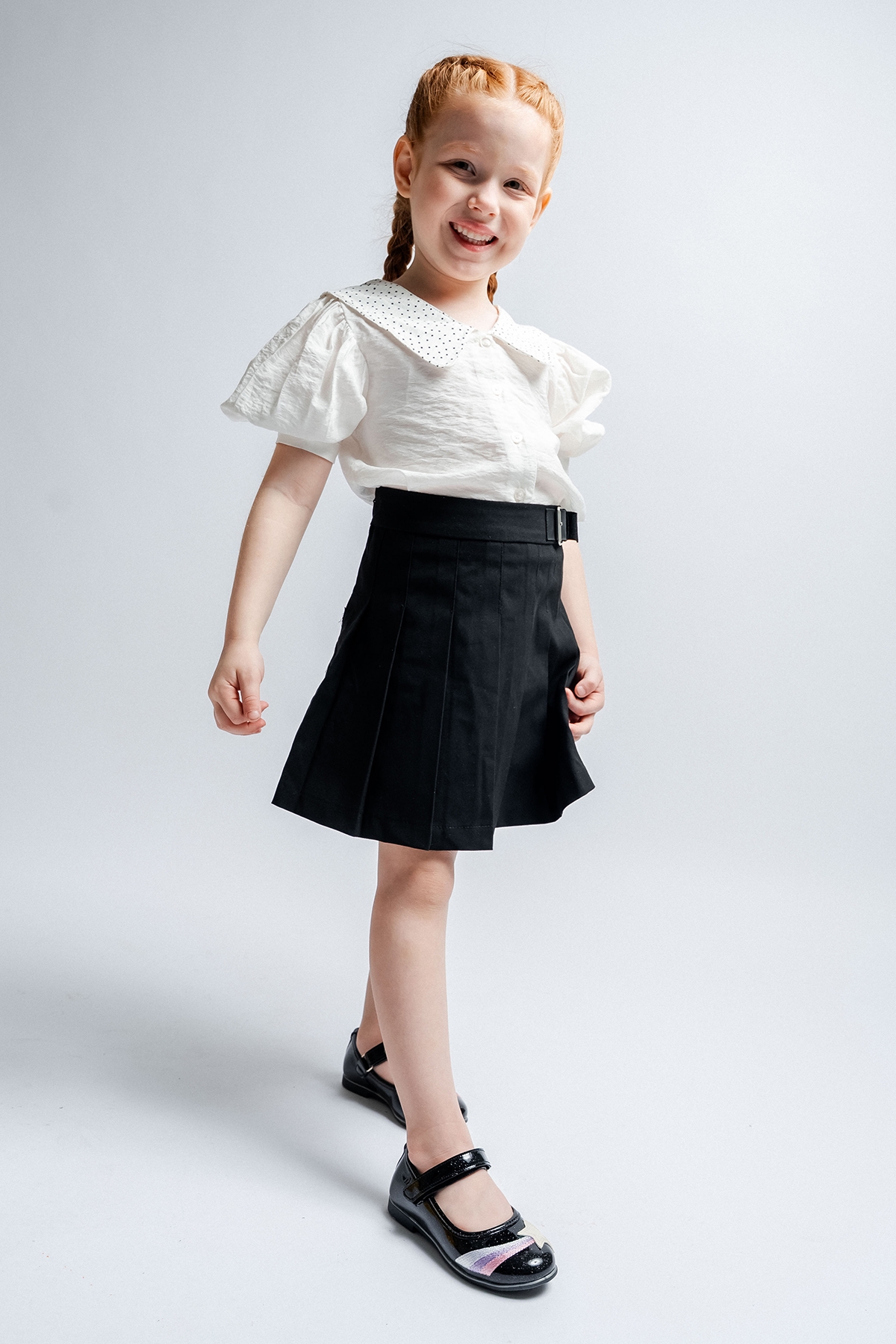 Kız Çocuk Siyah Yıldızlı Günlük Babet - Görsel 2