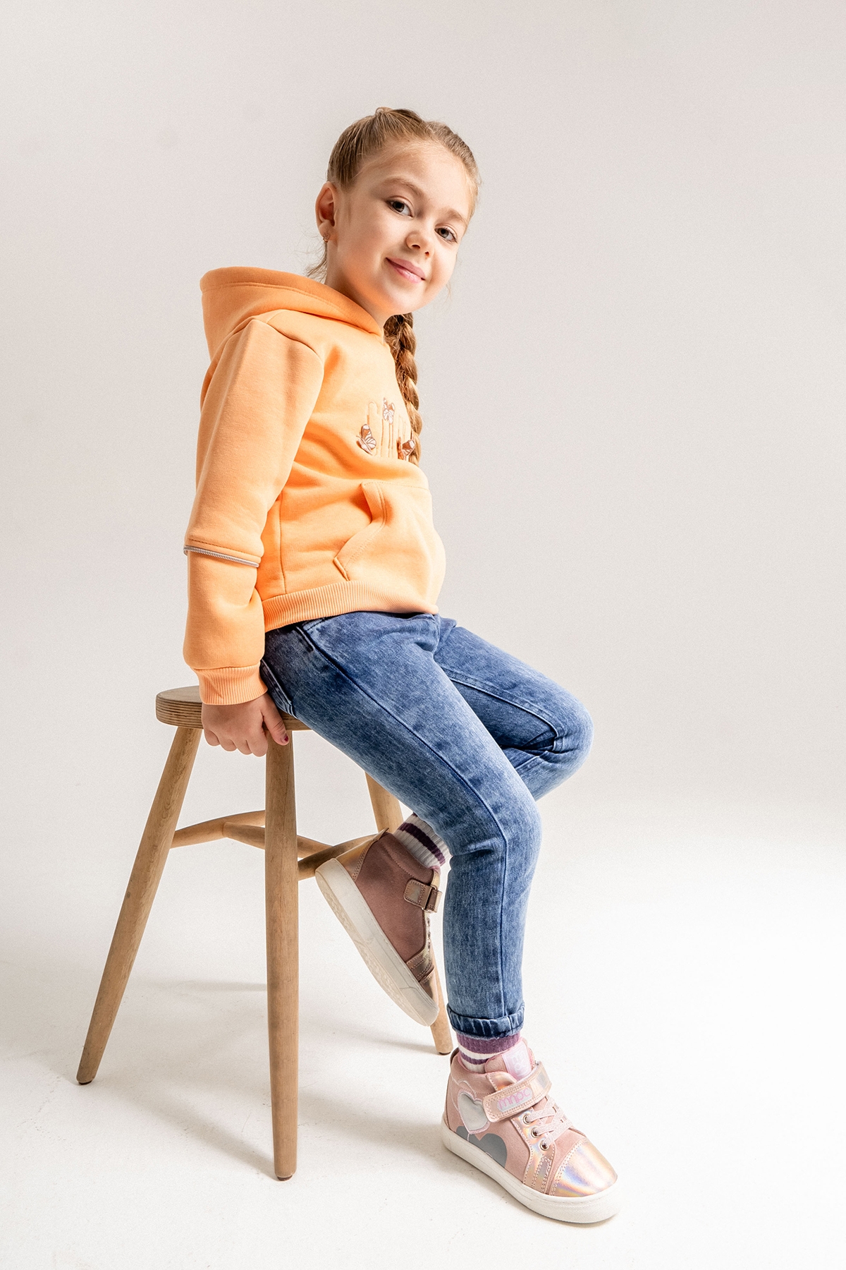 Kız Çocuk Pembe Hakiki Deri Anatomik Günlük Bot - Görsel 3