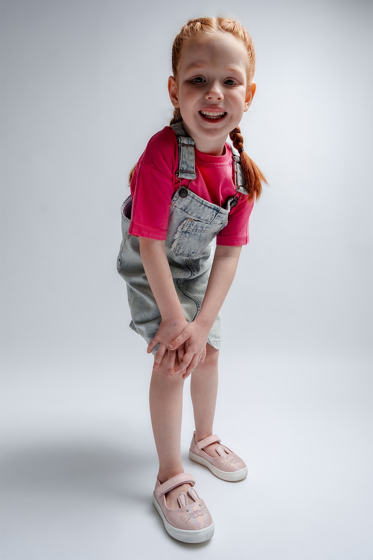 Kız Çocuk Pudra Tavşanlı Günlük Babet - Görsel 4