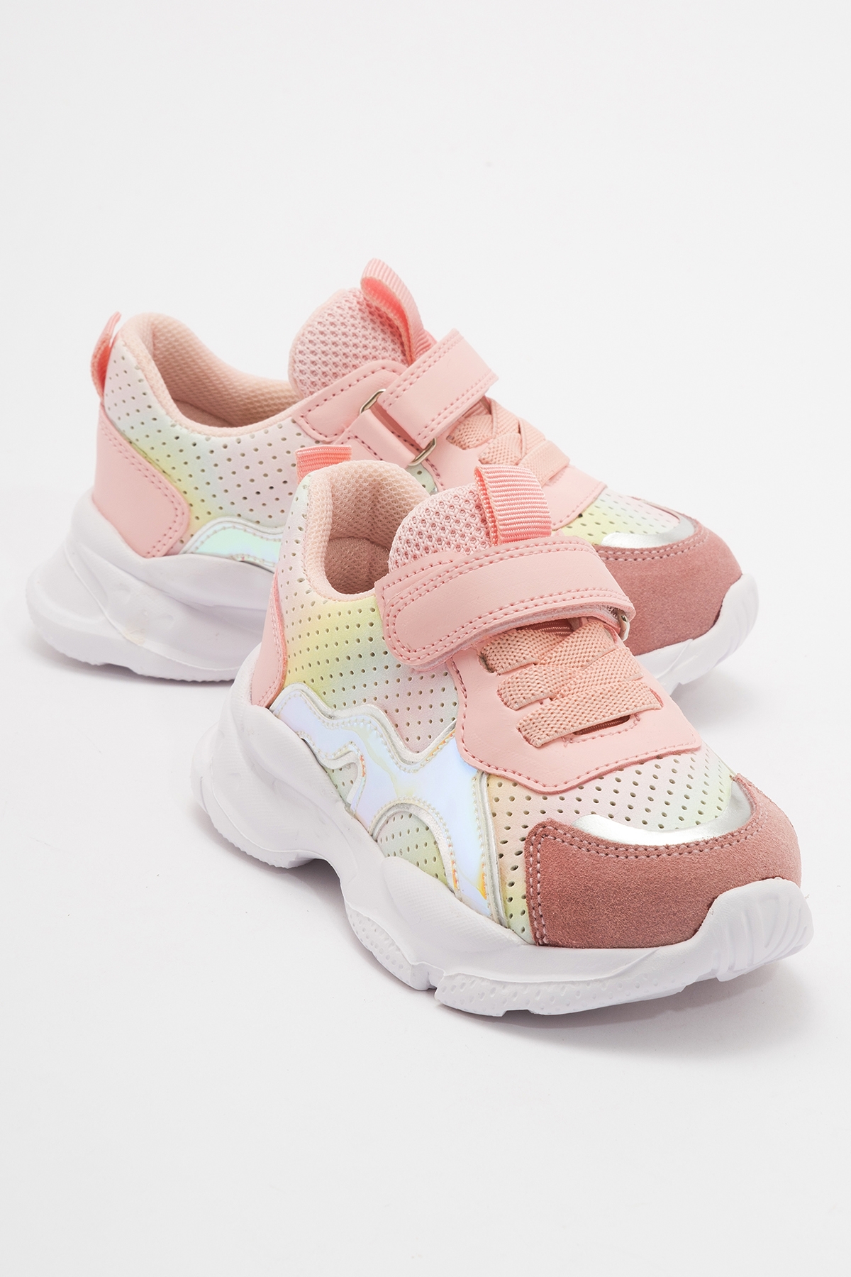 Kız Çocuk Pudra Hakiki Deri Spor Ayakkabı - Görsel 3