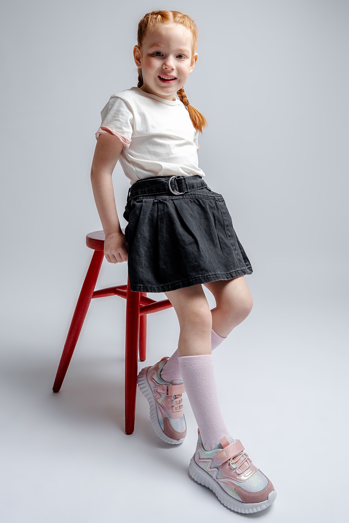 Kız Çocuk Pudra Spor Ayakkabı - Görsel 4