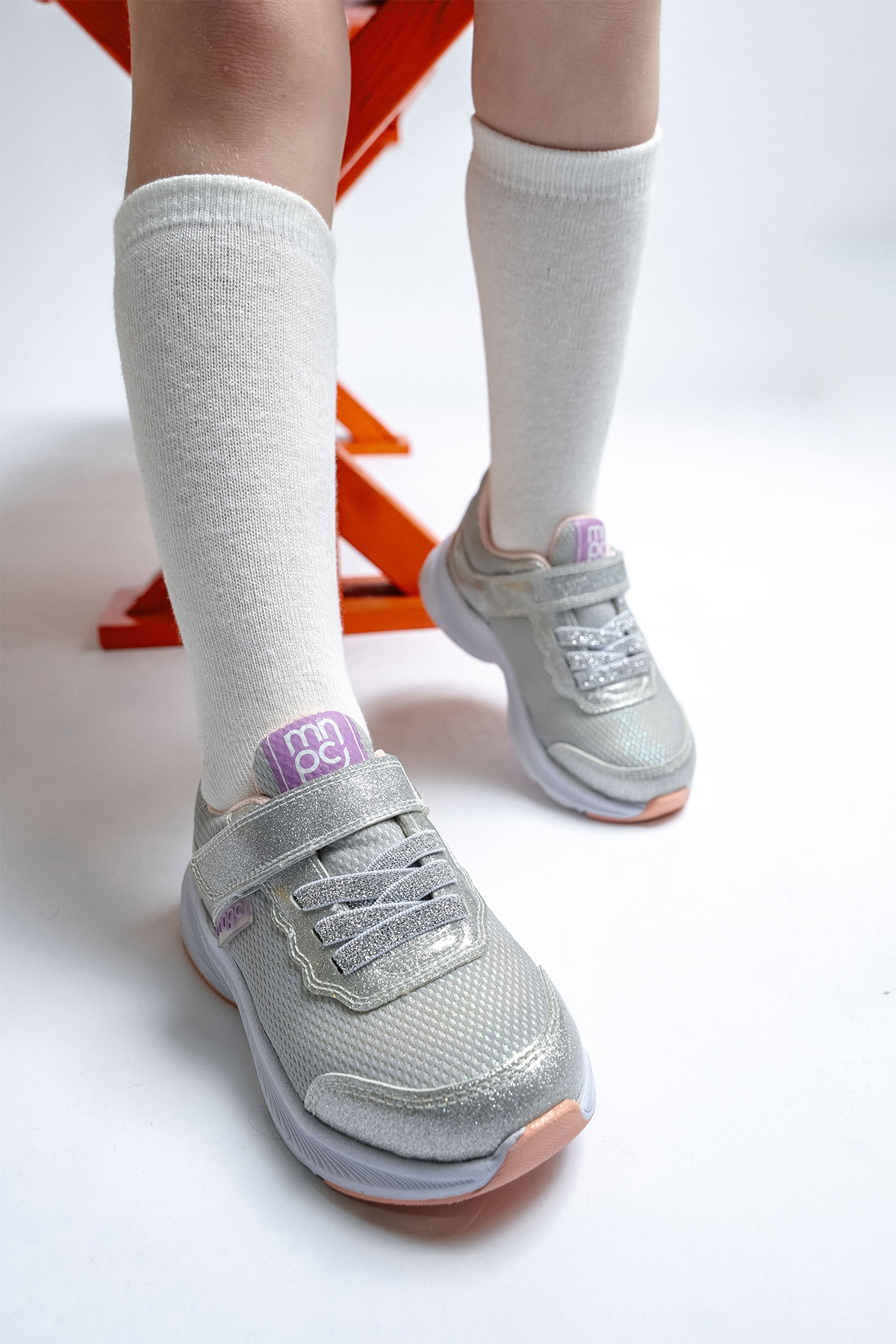 Kız Çocuk Gümüş Günlük Spor Ayakkabı - Görsel 6
