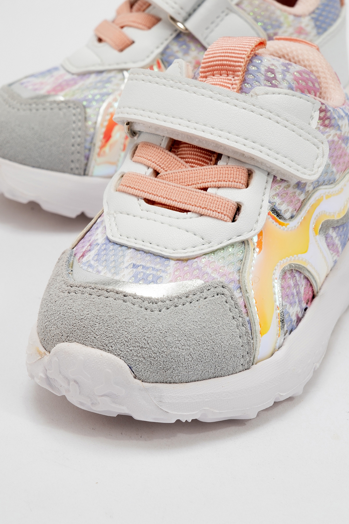 Kız Çocuk Beyaz Hakiki Deri Spor Ayakkabı - Görsel 3